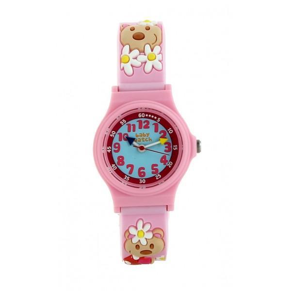 Girls Light Pink Bear Cub Watch(3-6Y)