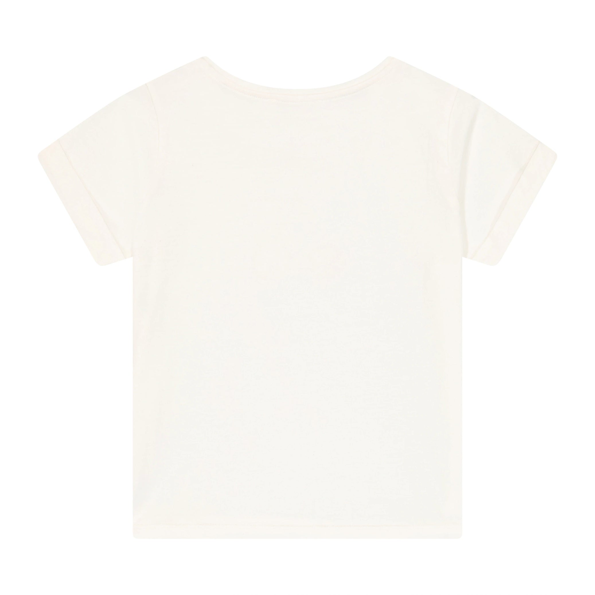 Girls White Logo Cotton T-Shirt