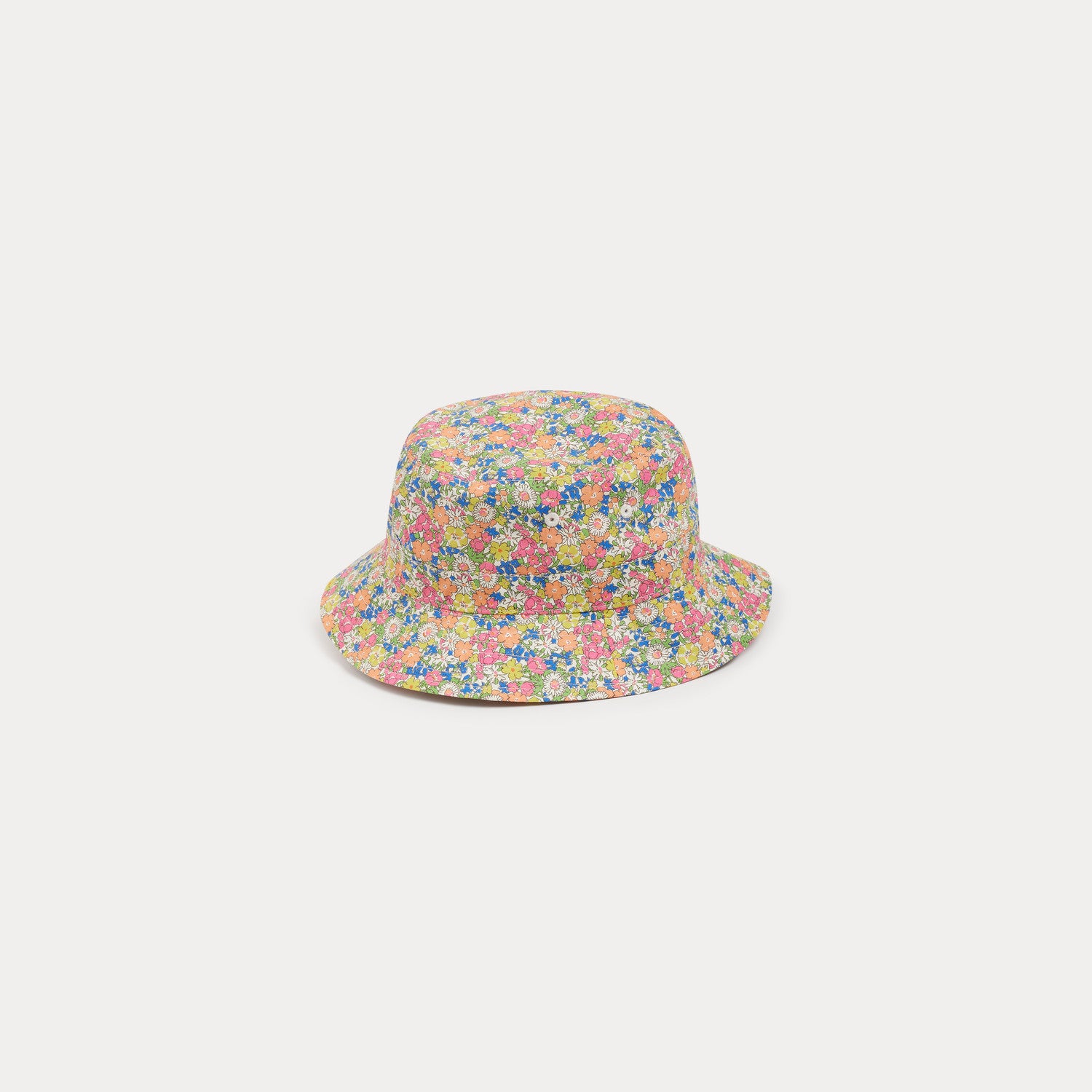 Girls Pink Floral Cotton Bucket Hat