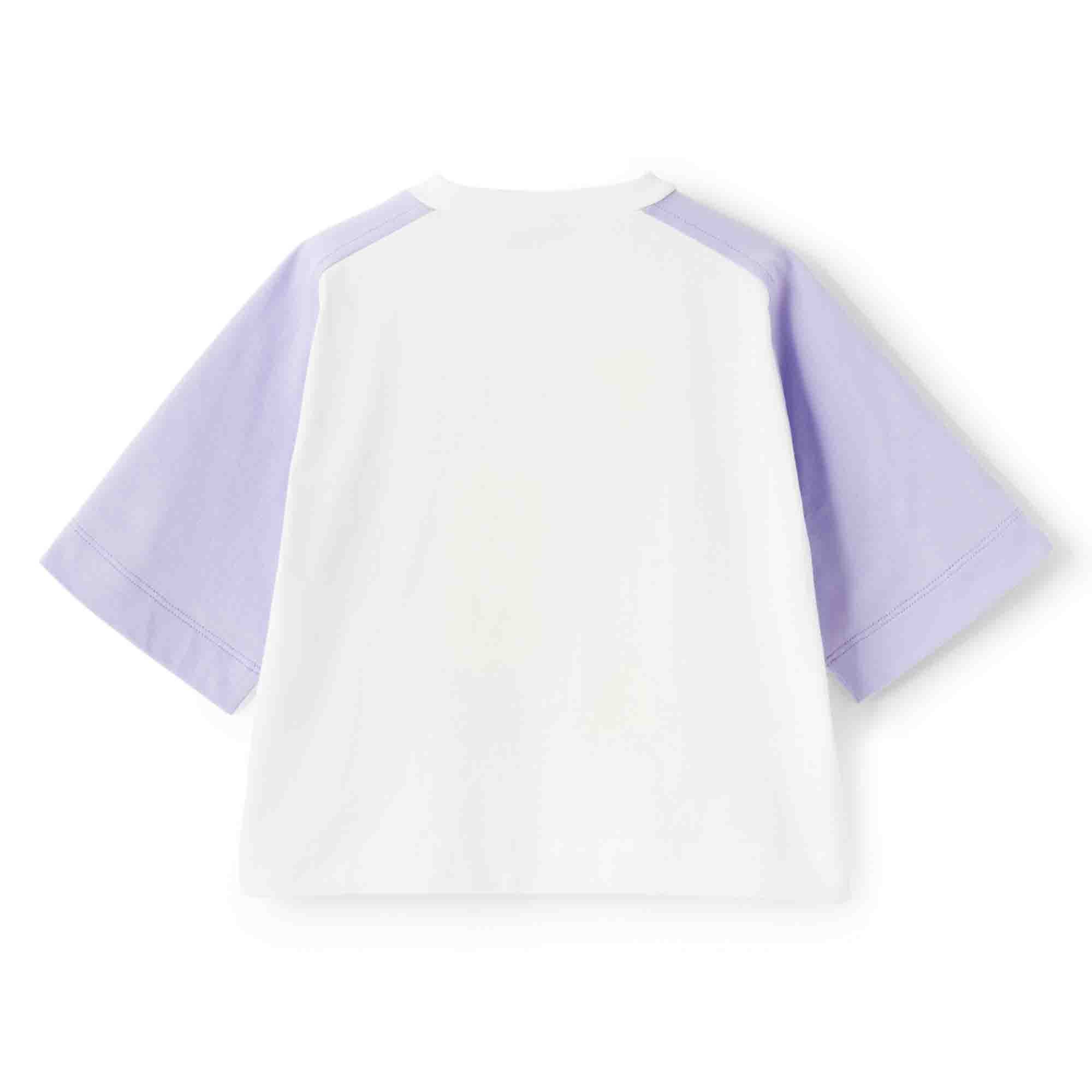 Girls White Cotton T-shirt