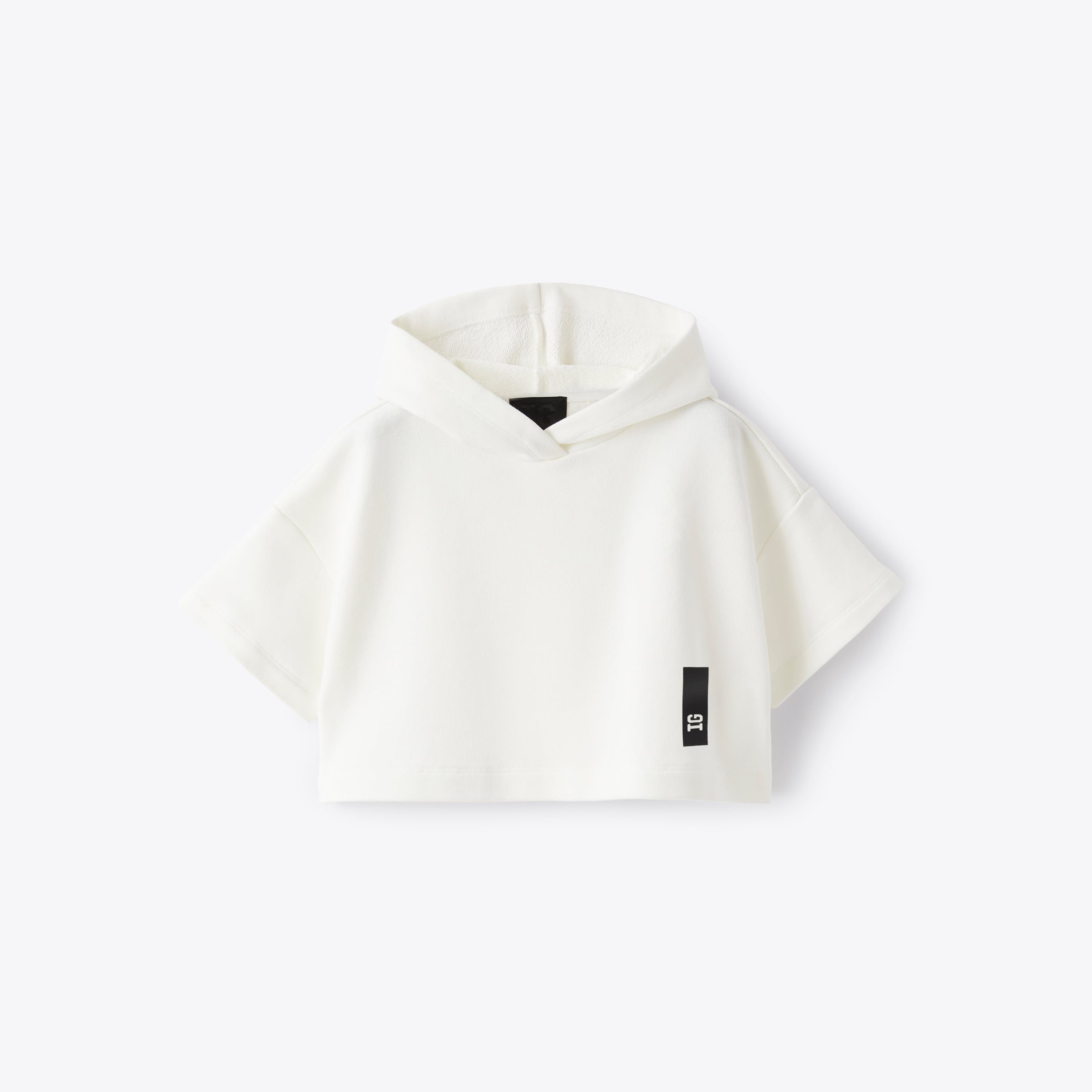 Girls White "IG" Cotton Sweatshirt