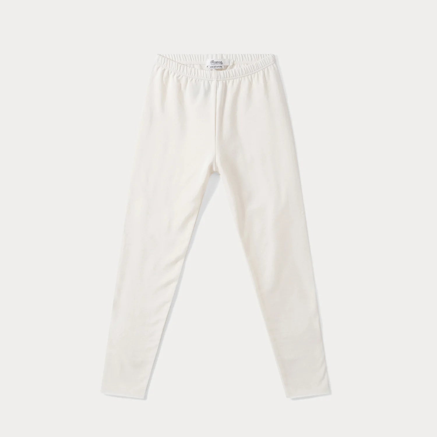 Girls White Cotton Leggings