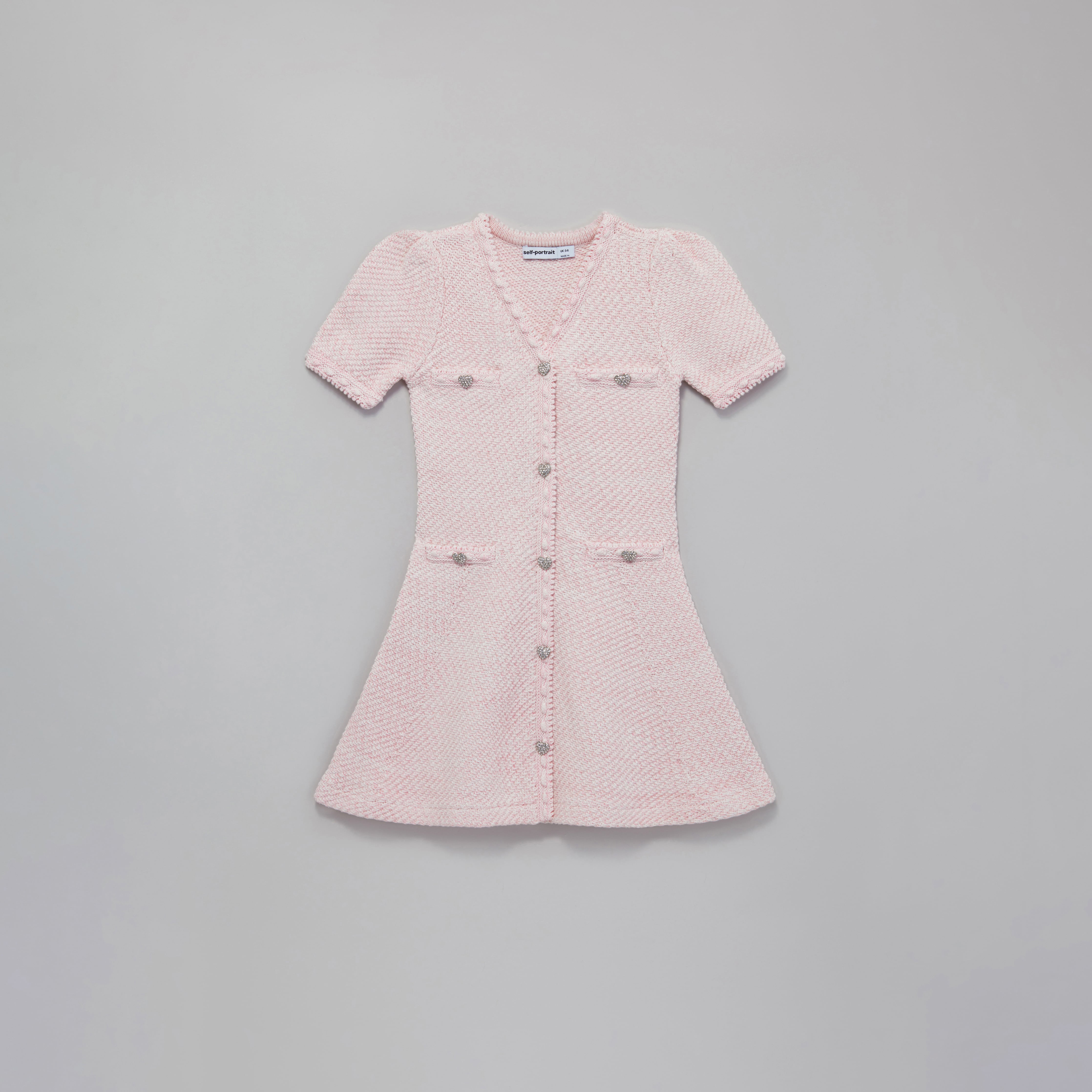 Girls Pink Knit Dress
