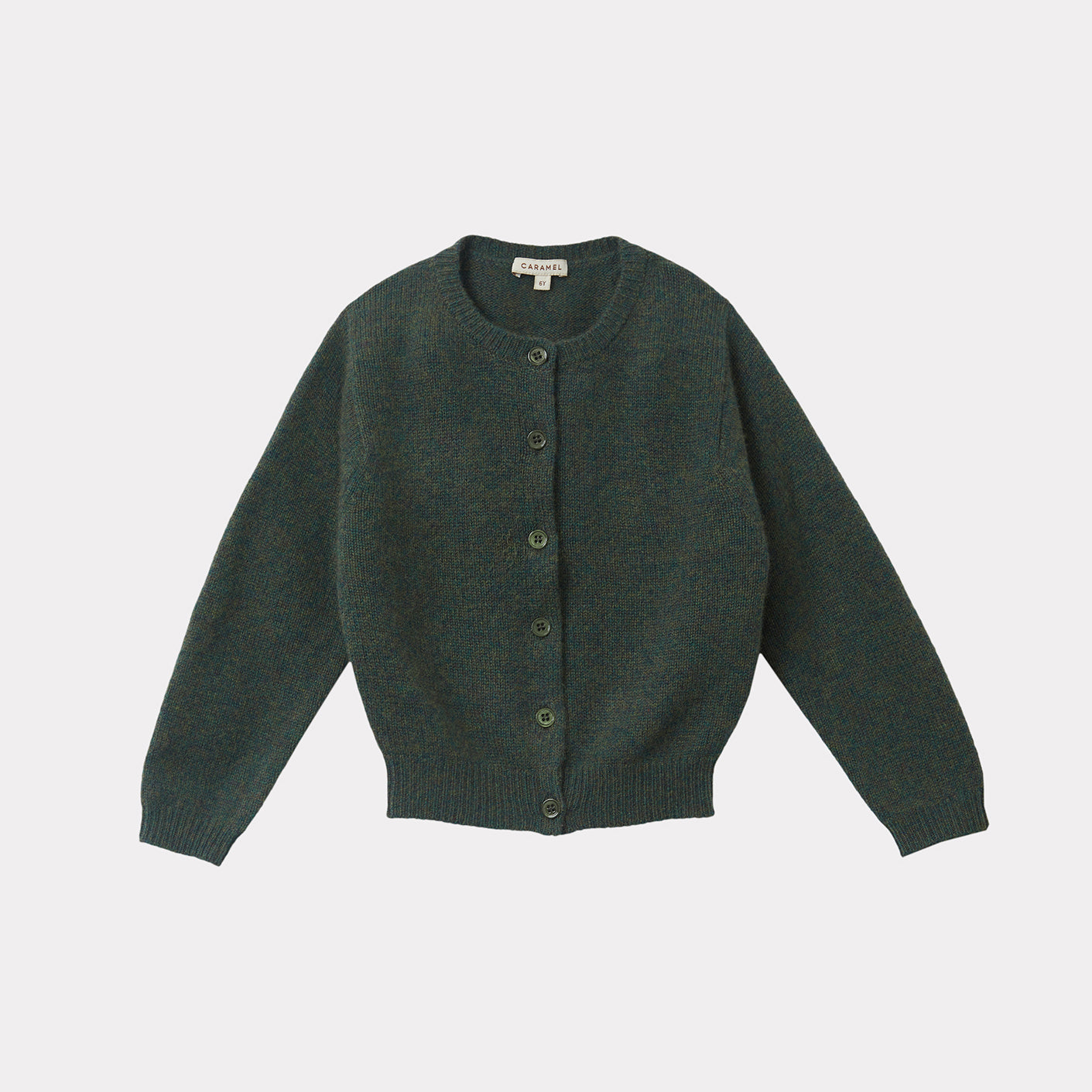 Girls Dark Green Cashmere Cardigan
