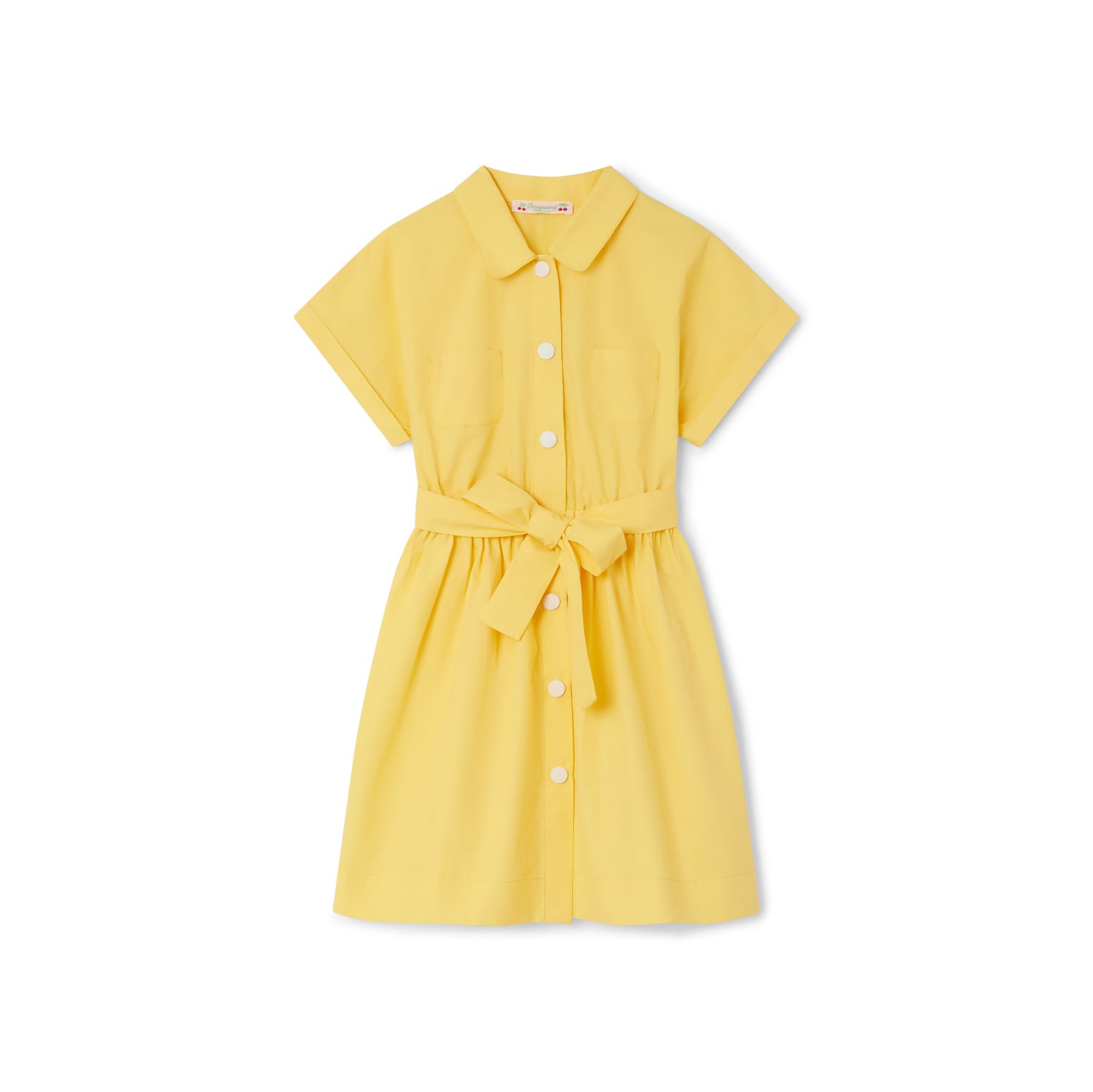 Girls Yellow Cotton Dress