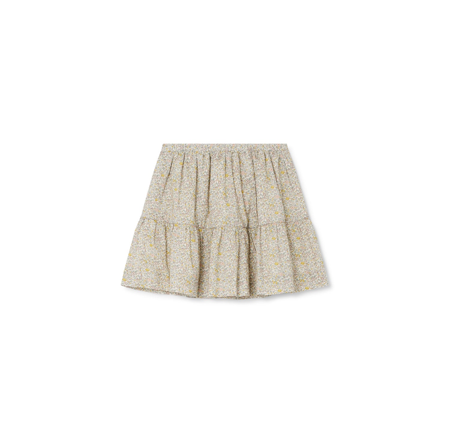 Girls Yellow Floral Skirt
