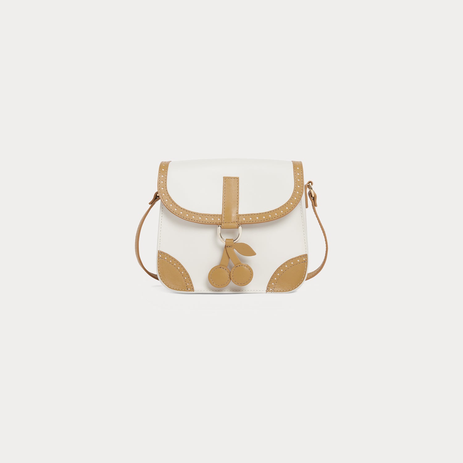 Girls White Logo Shoulder Bag
