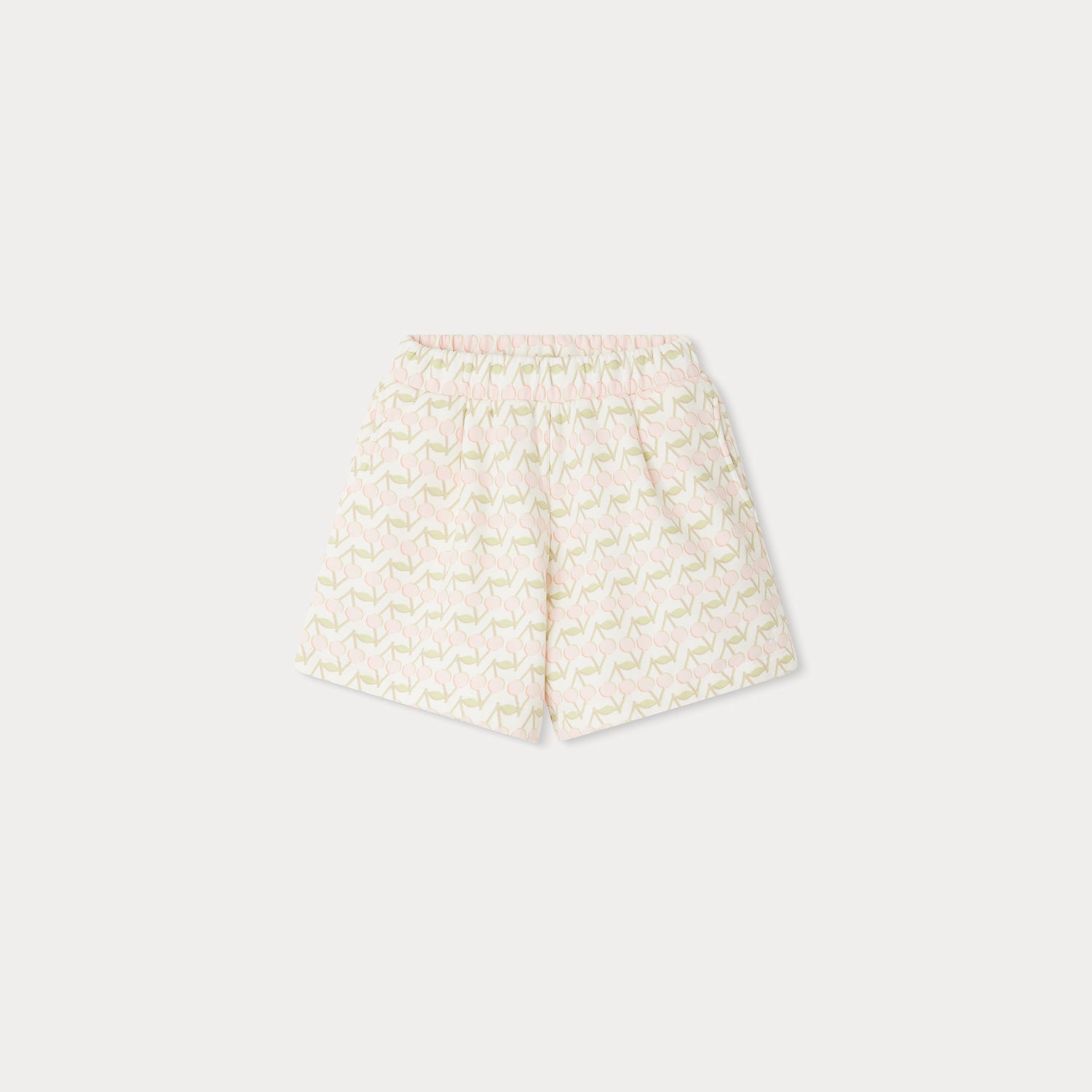 Girls Light Pink Logo Cotton Shorts