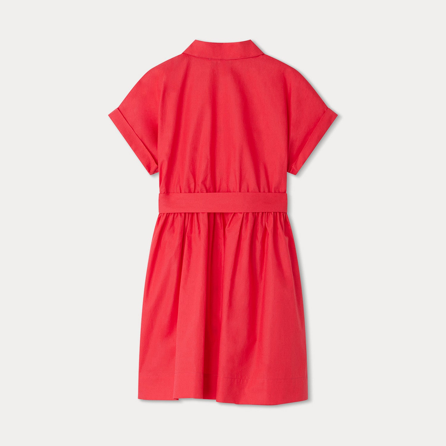Girls Red Cotton Dress