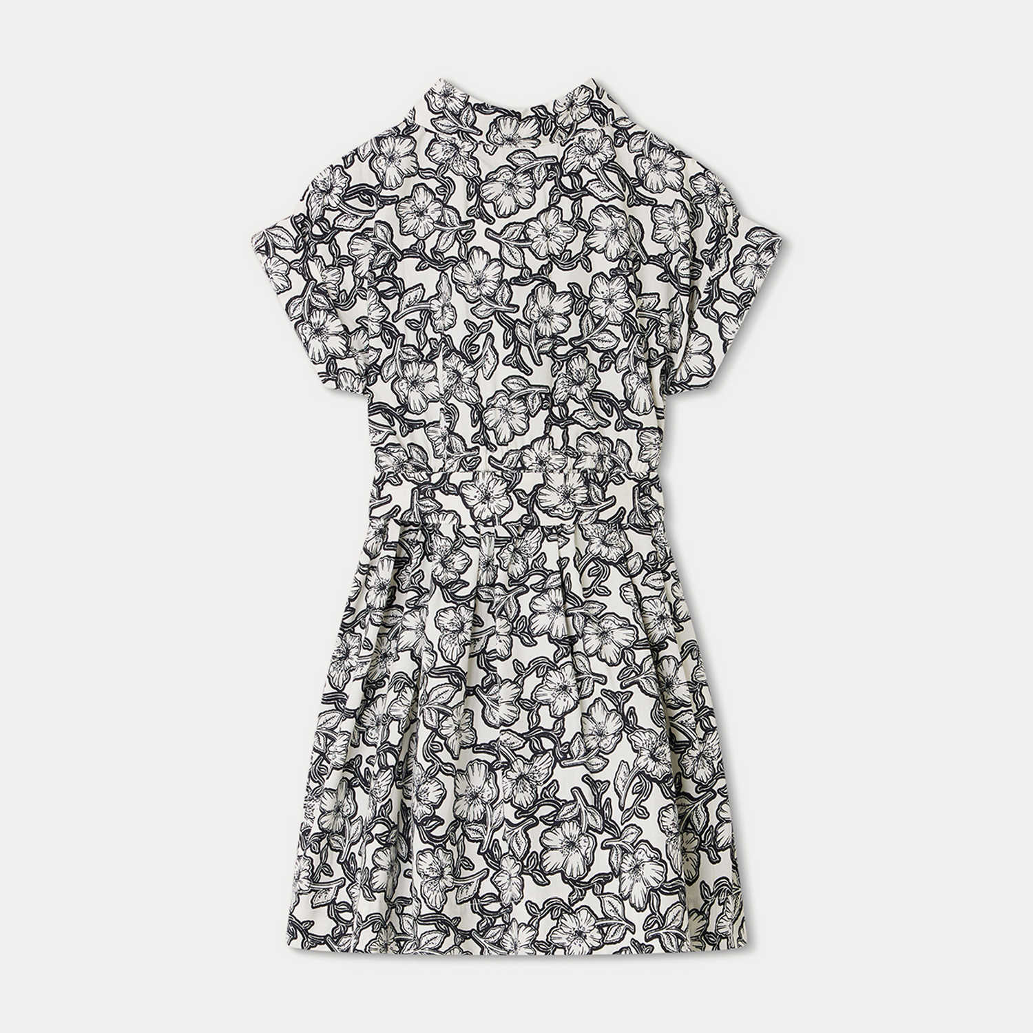 Girls Black Flower Cotton Dress