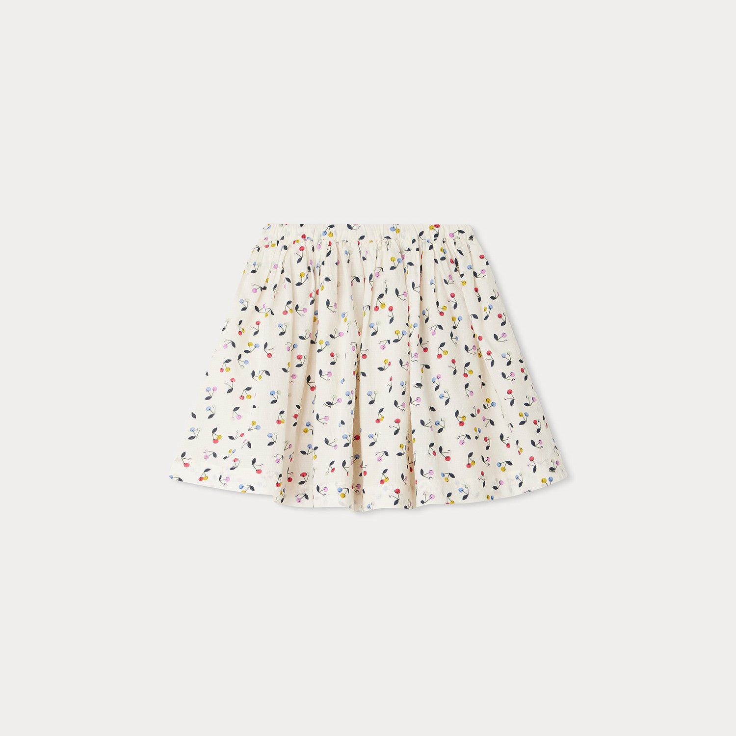Girls White Logo Cotton Skirt