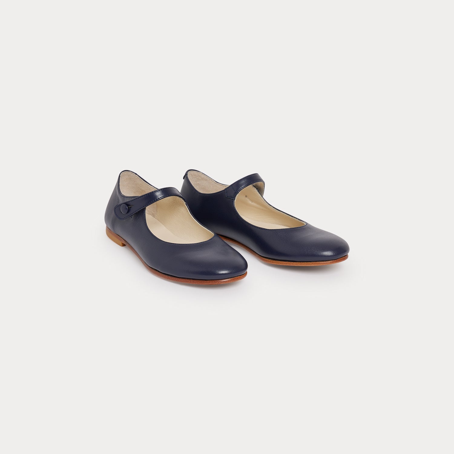 Girls Navy Flat Shoes