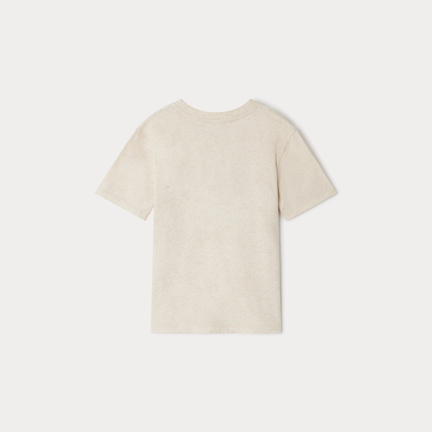 Girls Beige Printed Cotton T-Shirt