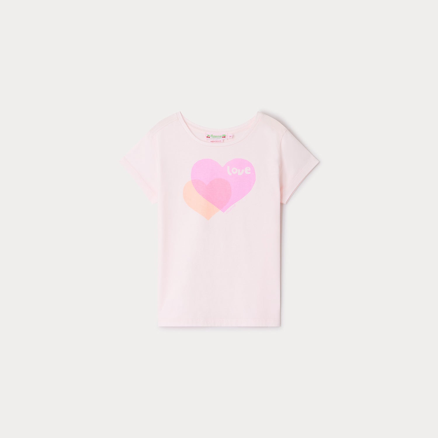 Girls Pale Pink Cotton T-Shirt