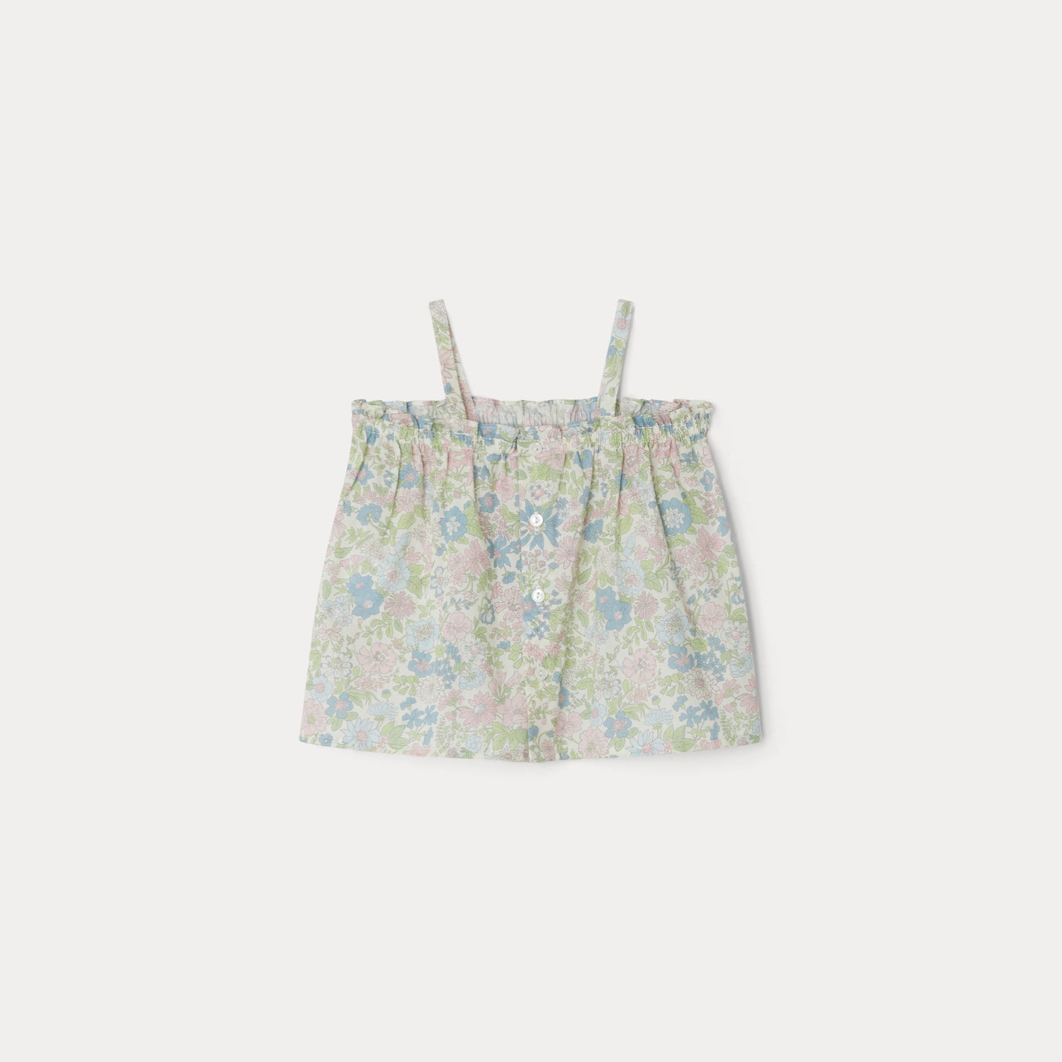 Baby Girls Light Pink Flower Cotton Top