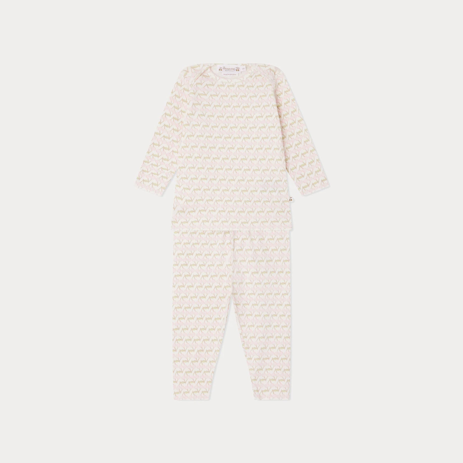 Baby Girls Pink Printed Cotton Set
