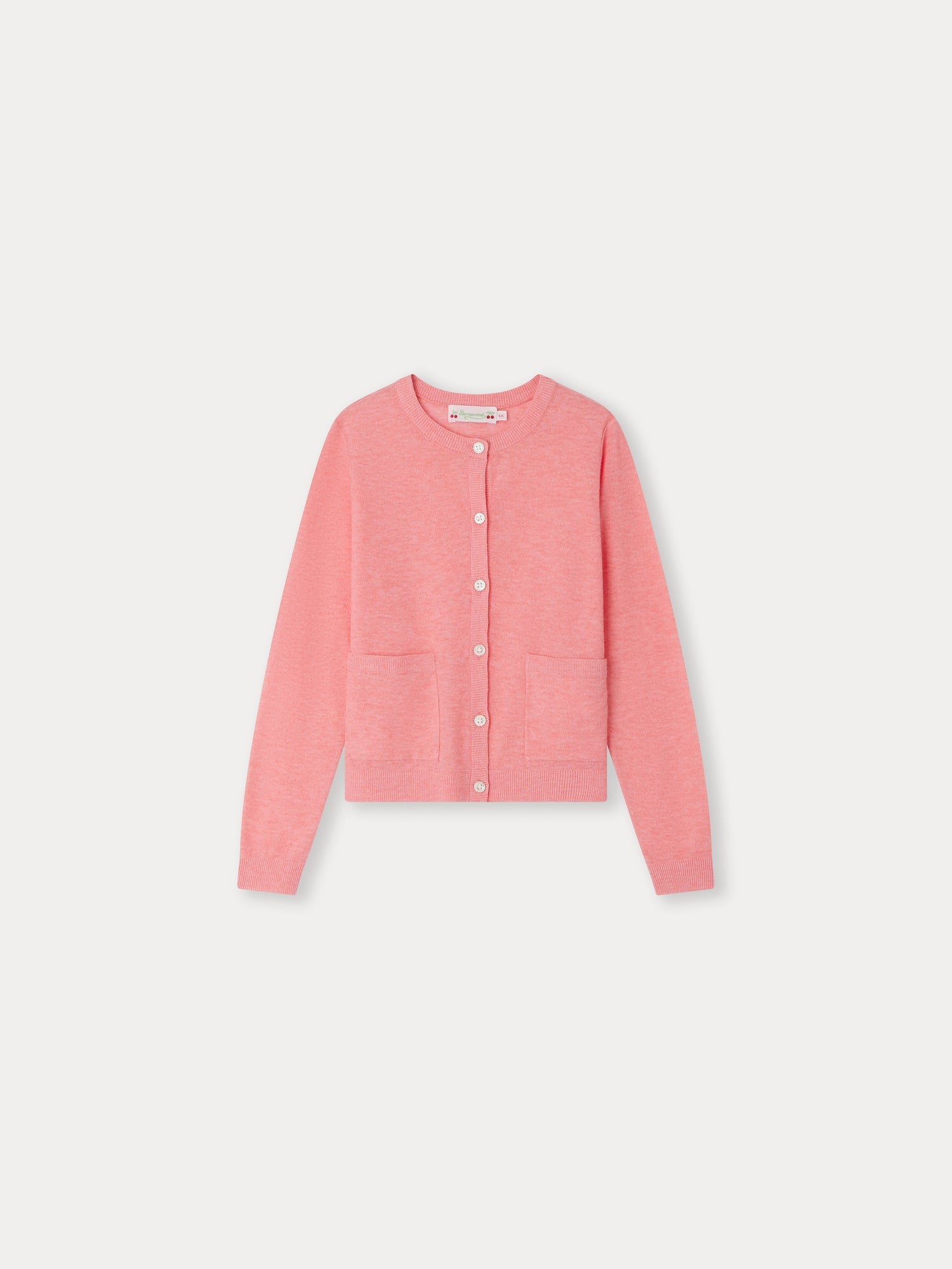 Girls Pink Cotton Cardigan
