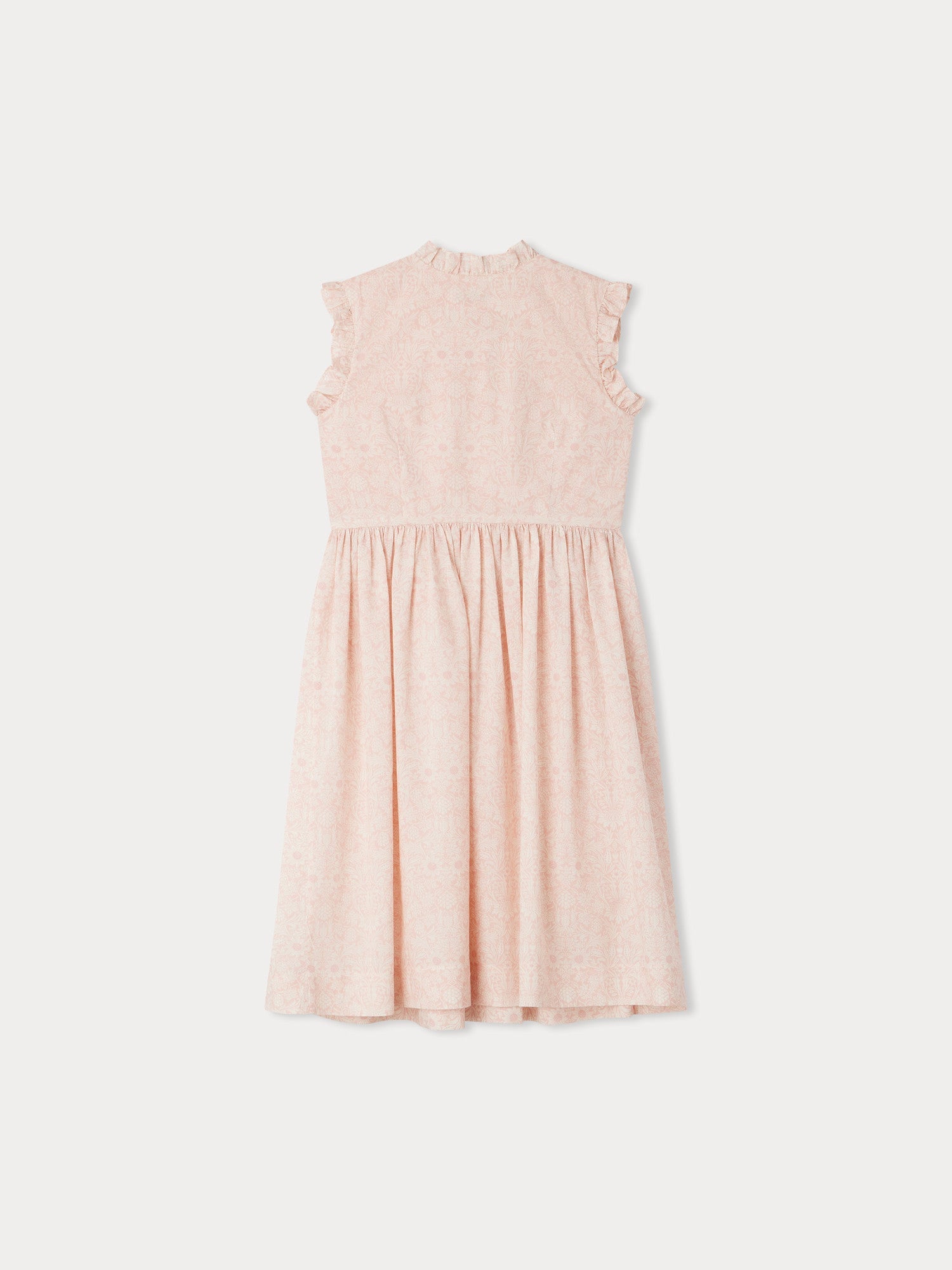 Girls Pink Floral Cotton Dress
