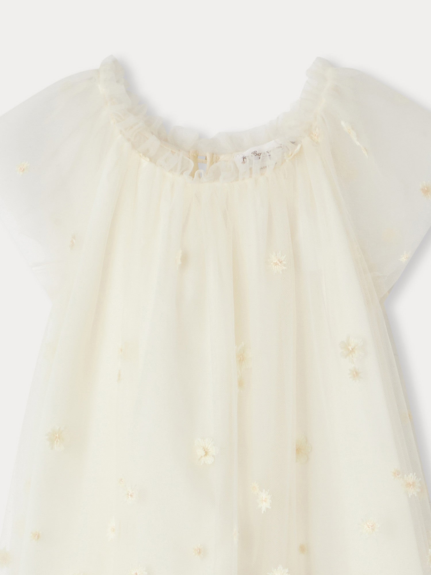 Girls Light Yellow Embroidered Dress