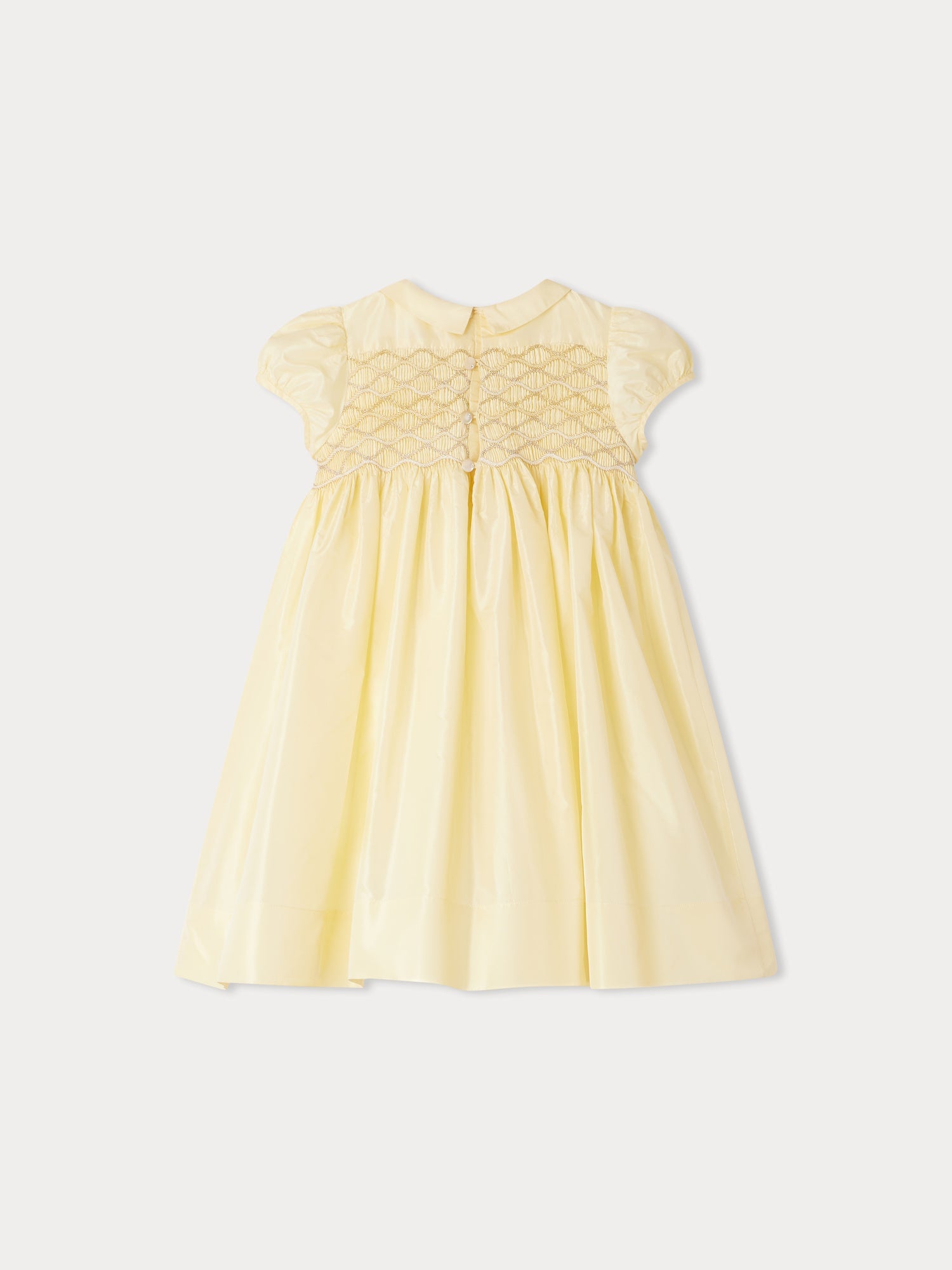Girls Yellow Silk Dress