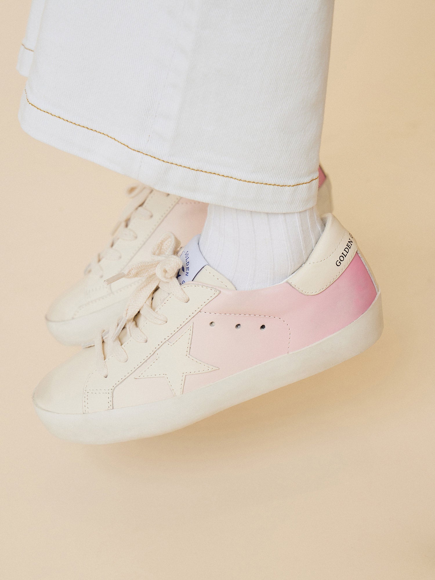 Girls Light Pink Baskets Shoes (Golden Goose x Bonpoint)