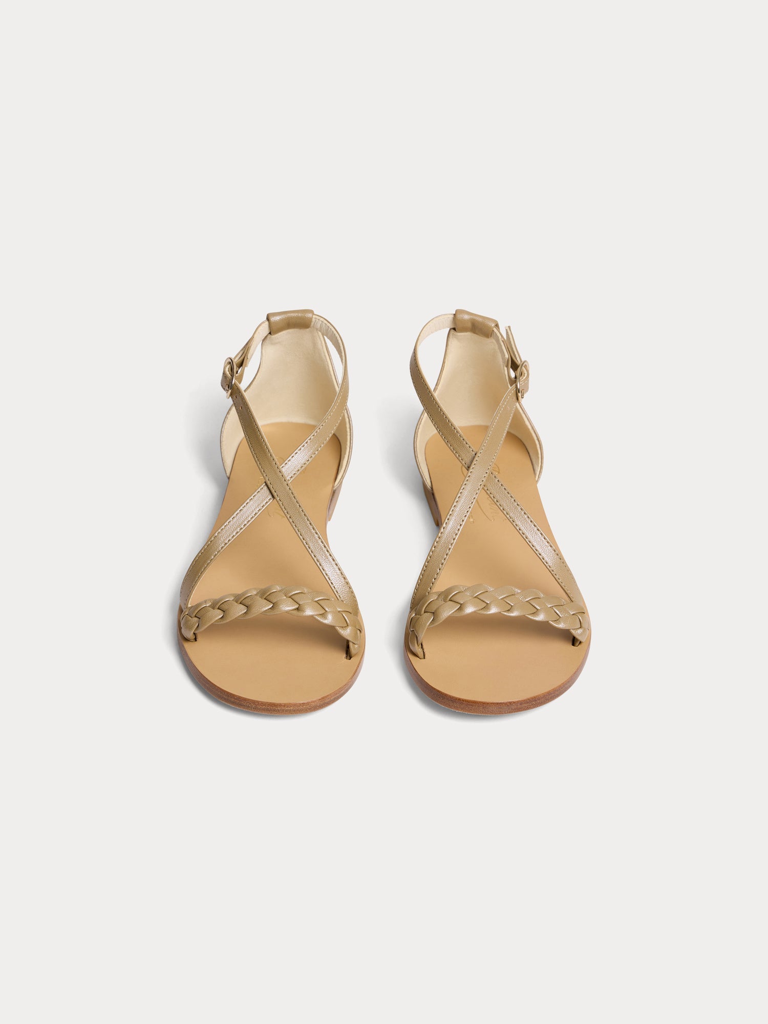 Girls Gold Woven Sandals