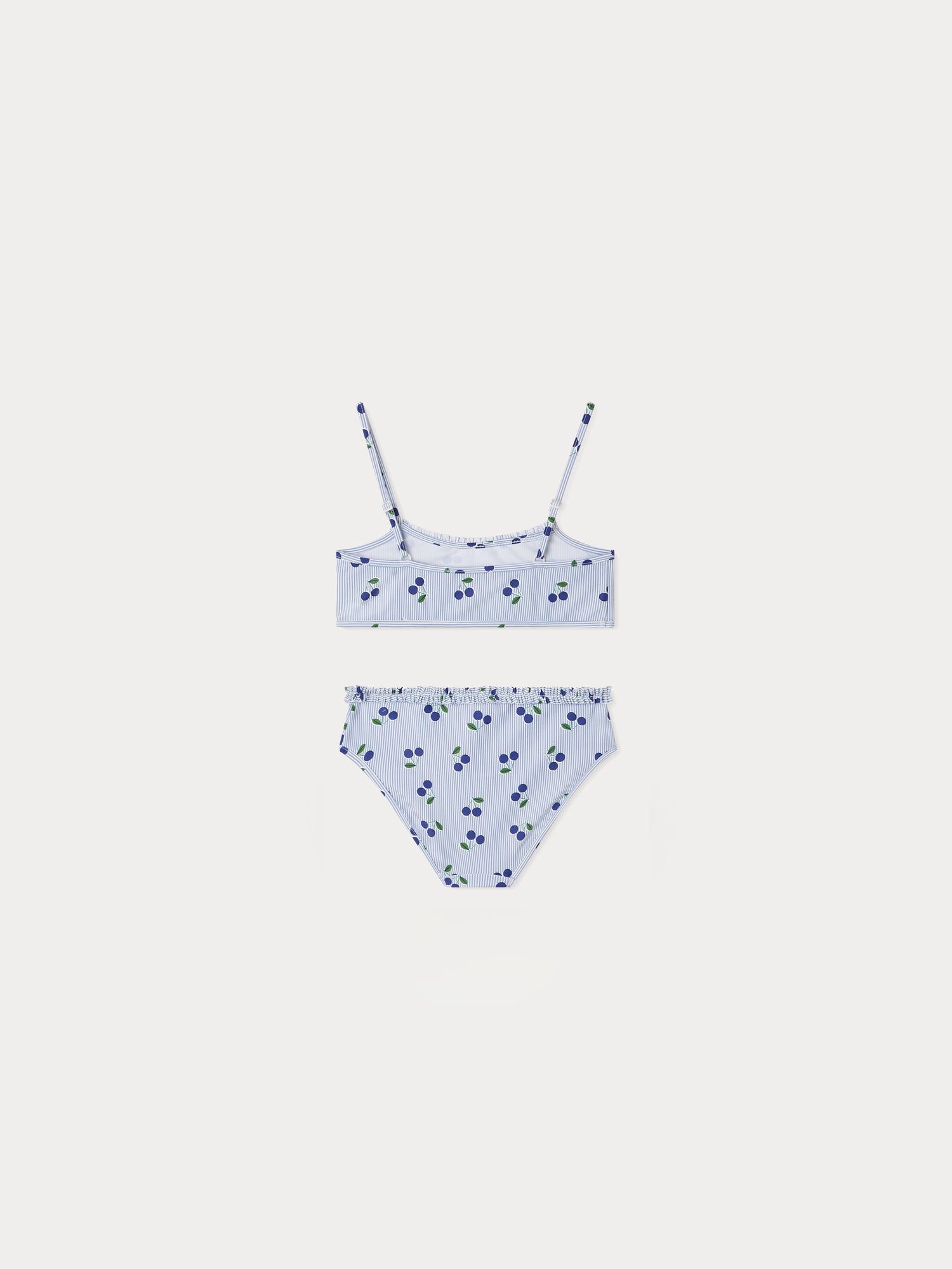 Girls Blue Stripes Swimsuit