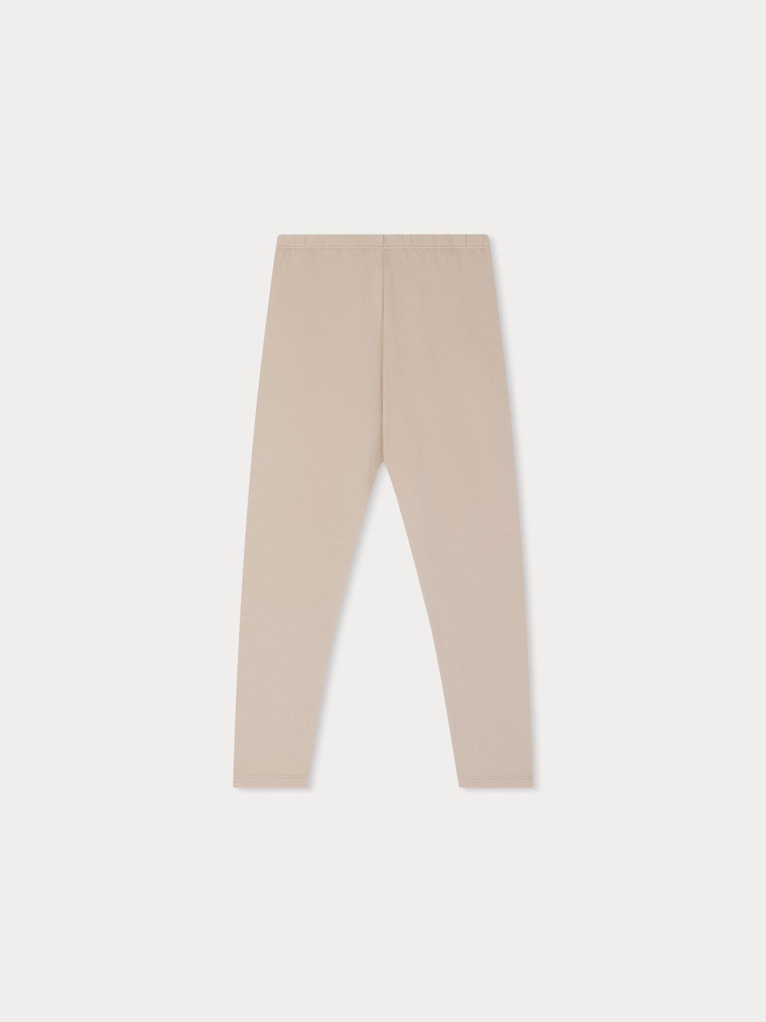 Girls Beige Cotton Leggings