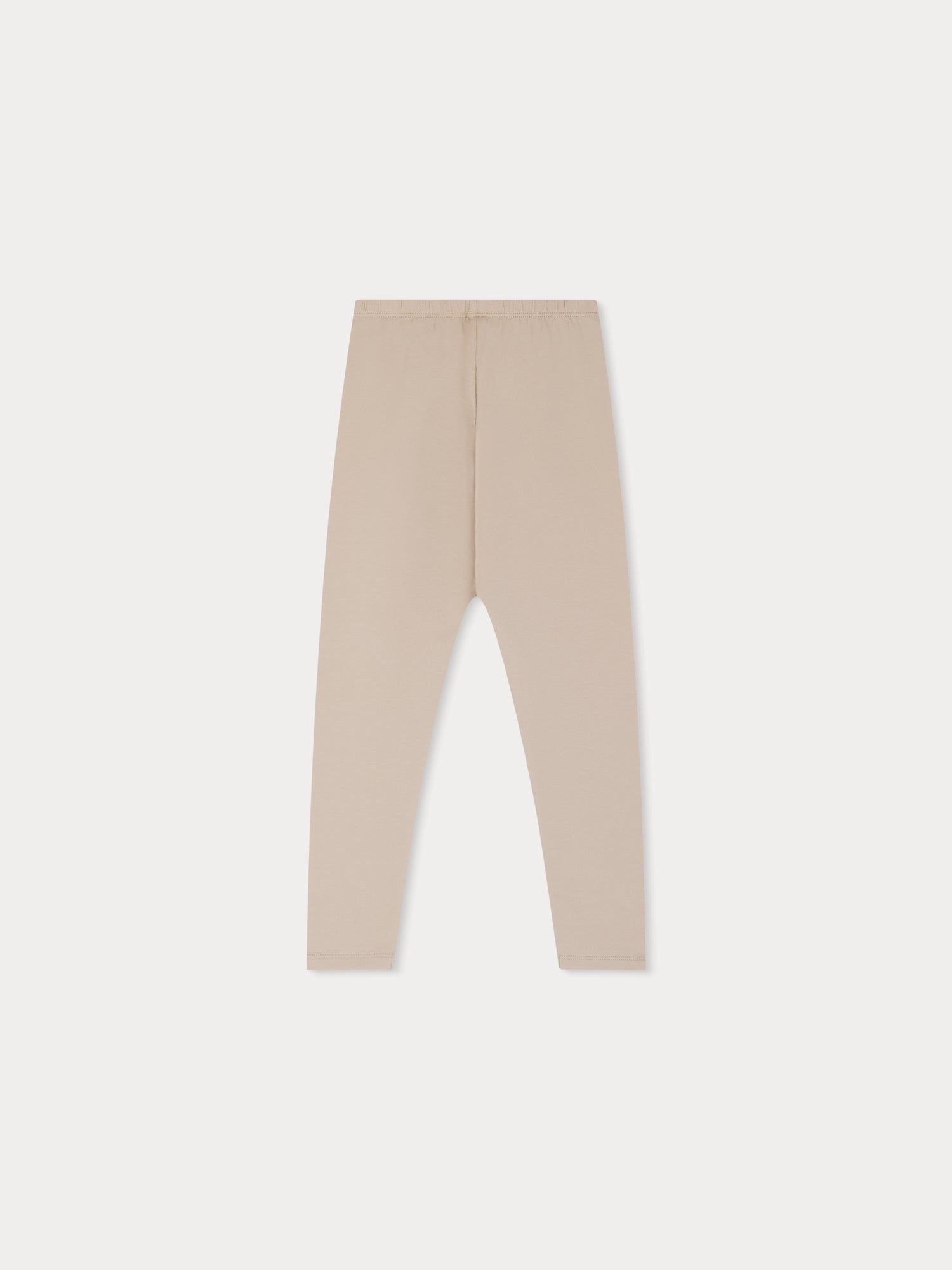 Girls Beige Cotton Leggings