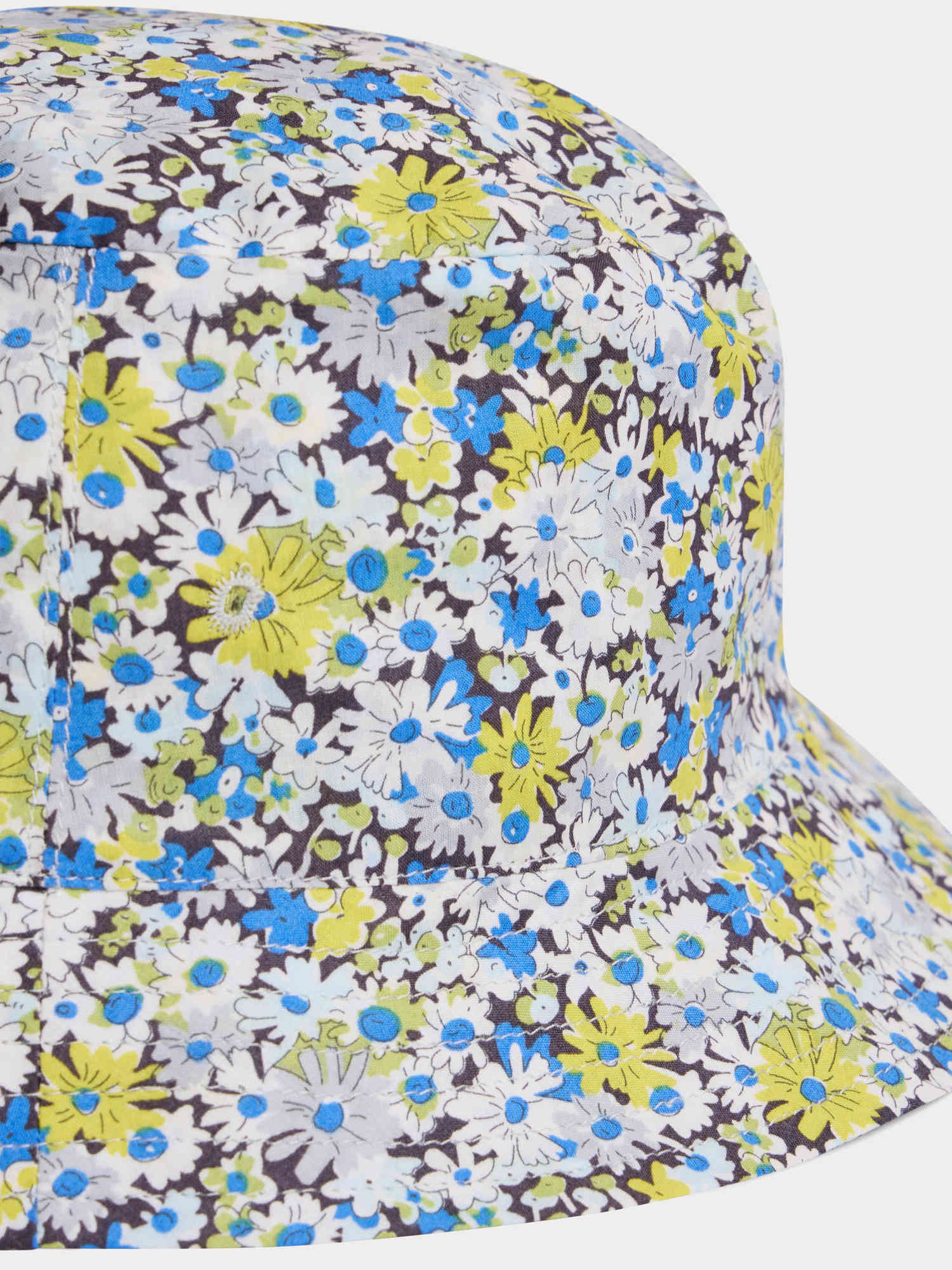 Baby Girls Blue Floral Bucket Hat