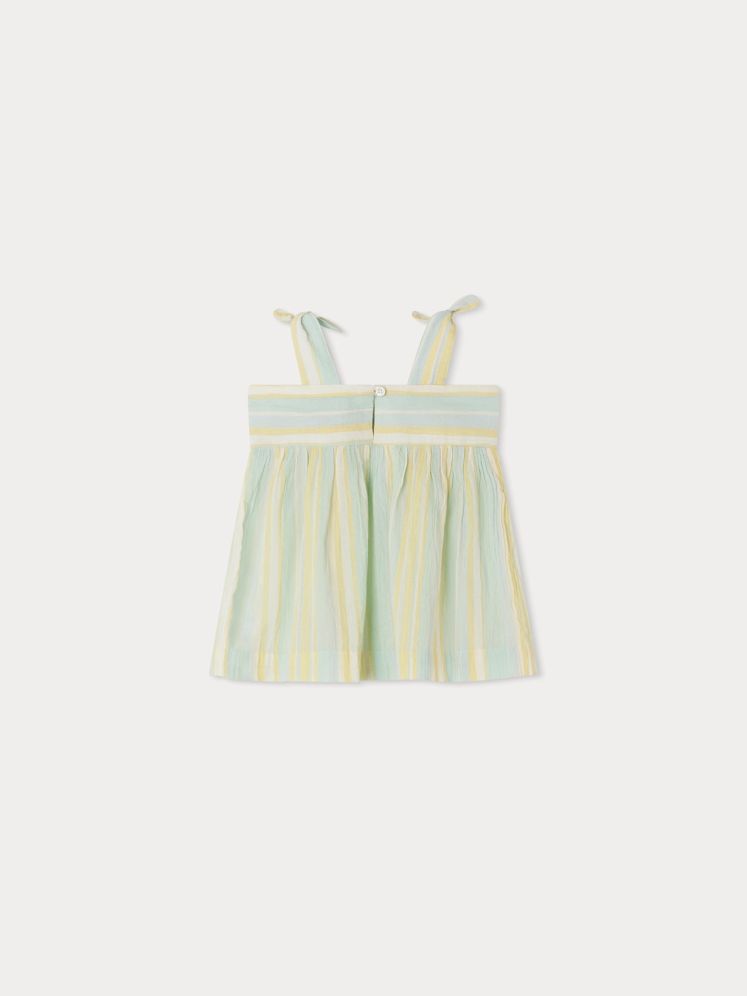 Baby Girls Green Stripes Cotton Top