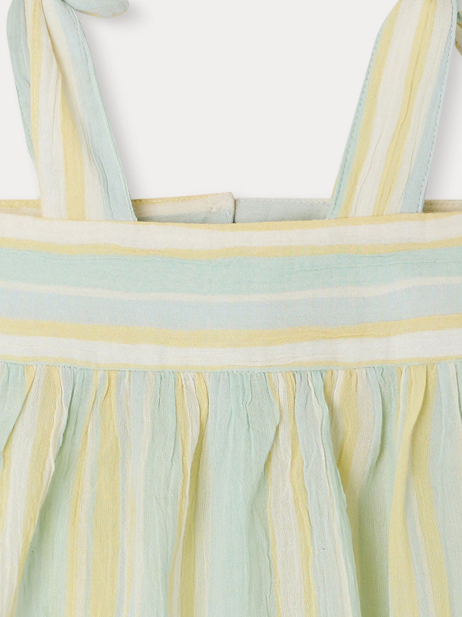 Baby Girls Green Stripes Cotton Top