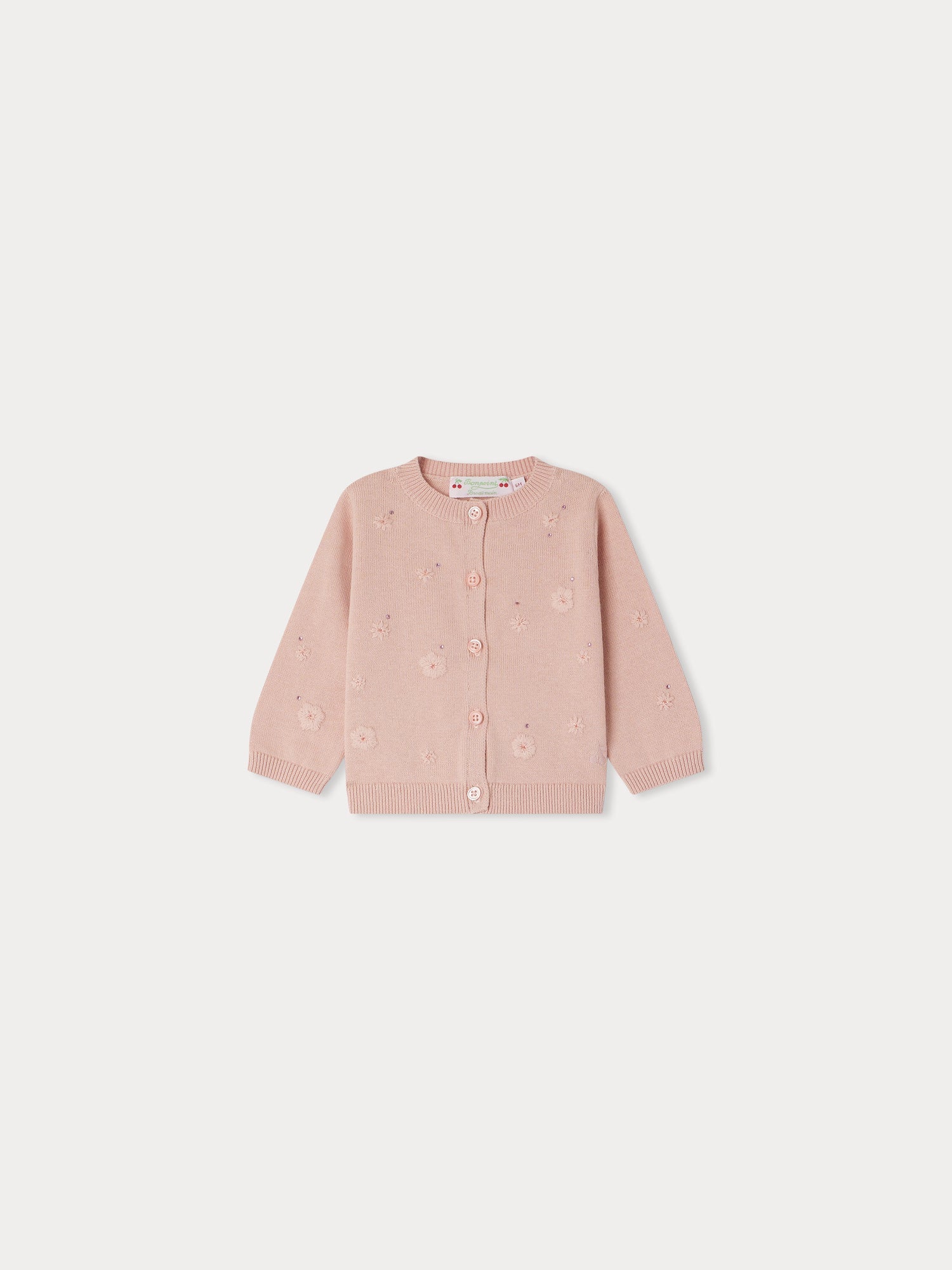 Baby Girls Pink Cotton Cardigan