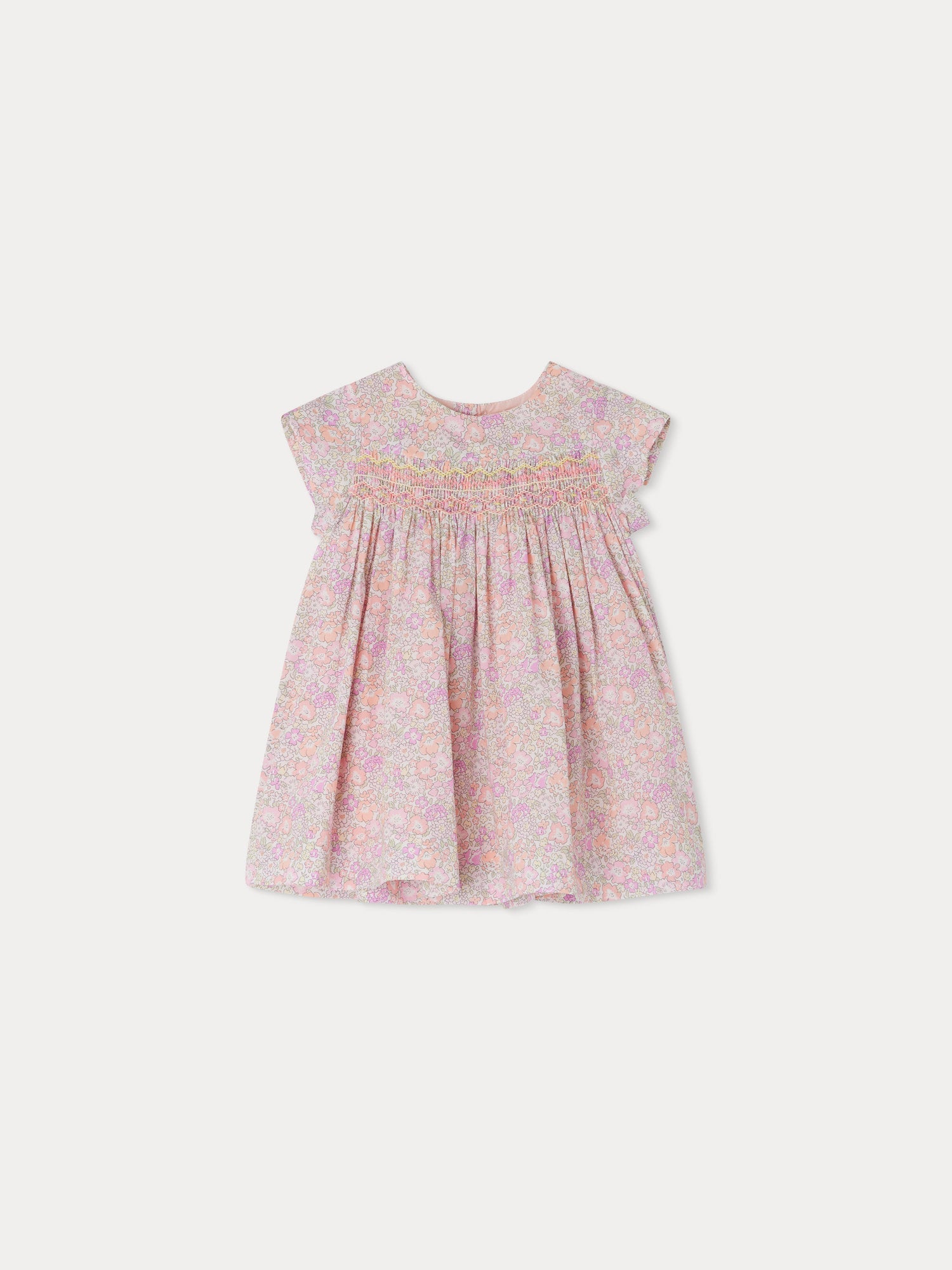Baby Girls Pink Floral Cotton Dress