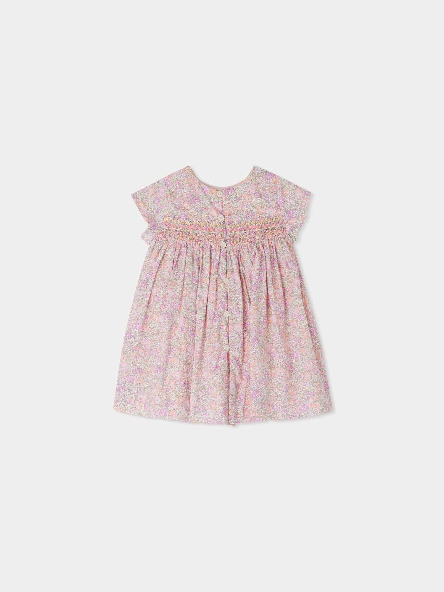 Baby Girls Pink Floral Cotton Dress