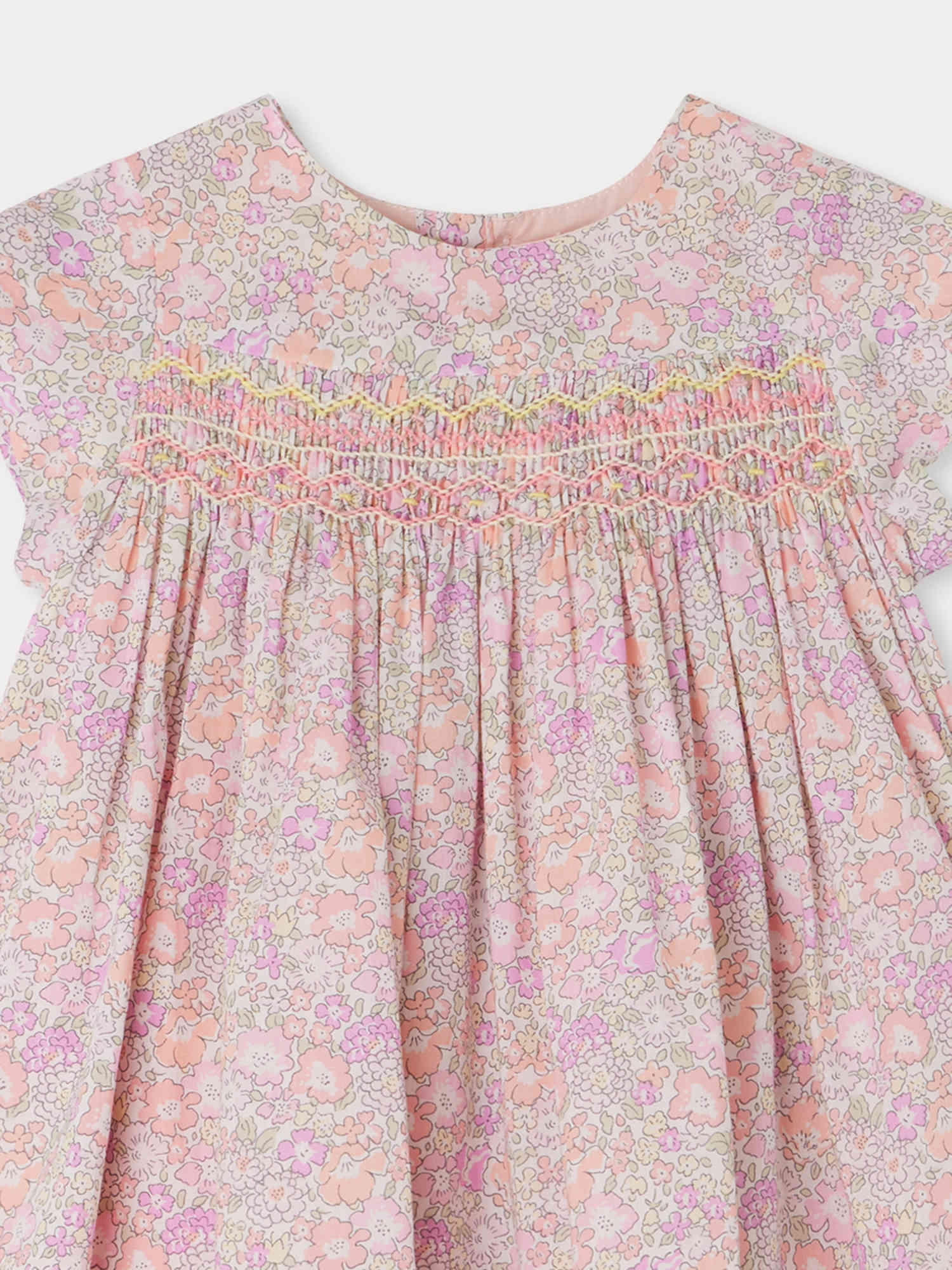 Baby Girls Pink Floral Cotton Dress
