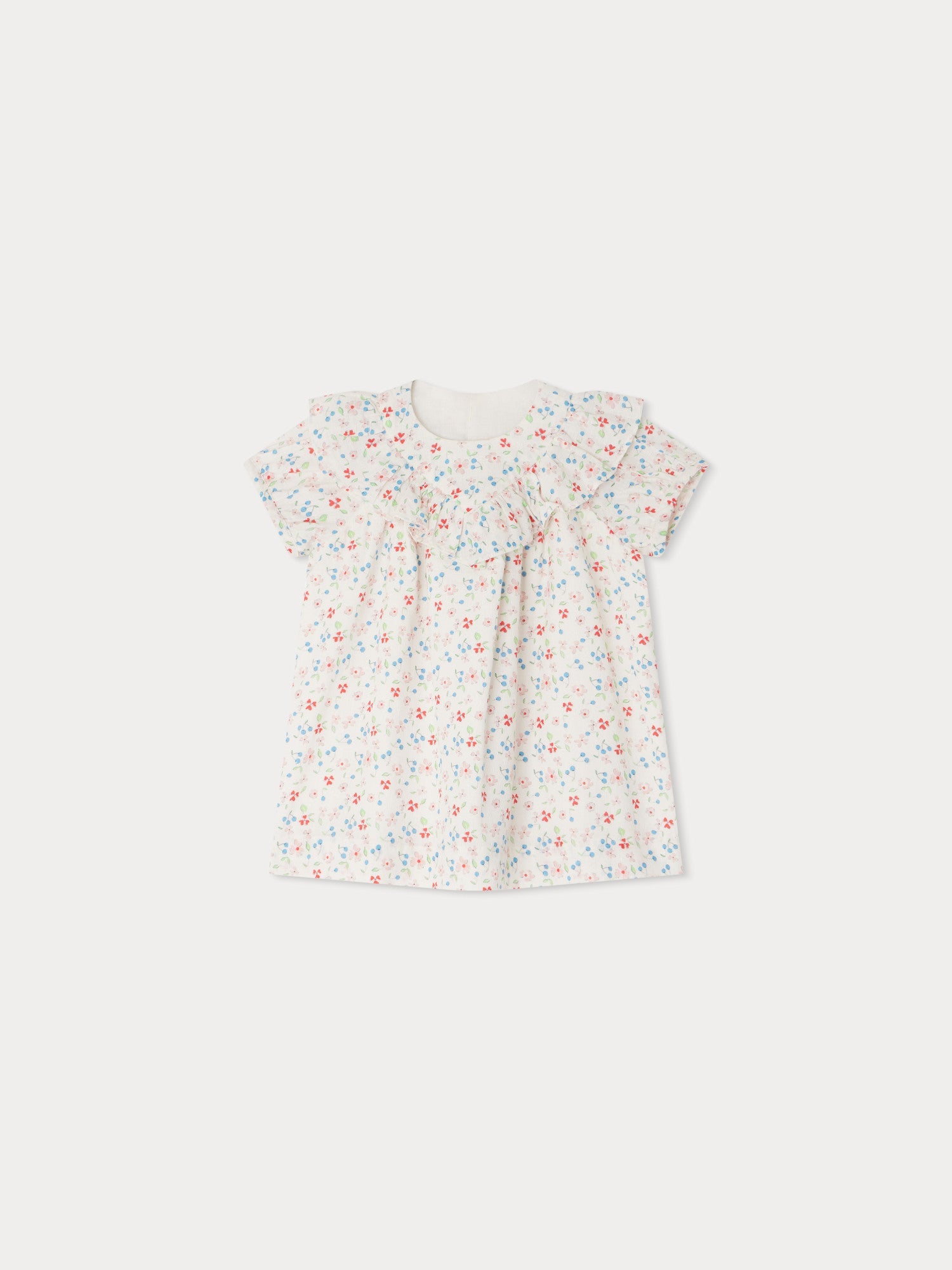 Baby Girls Light Pink Floral Cotton Dress