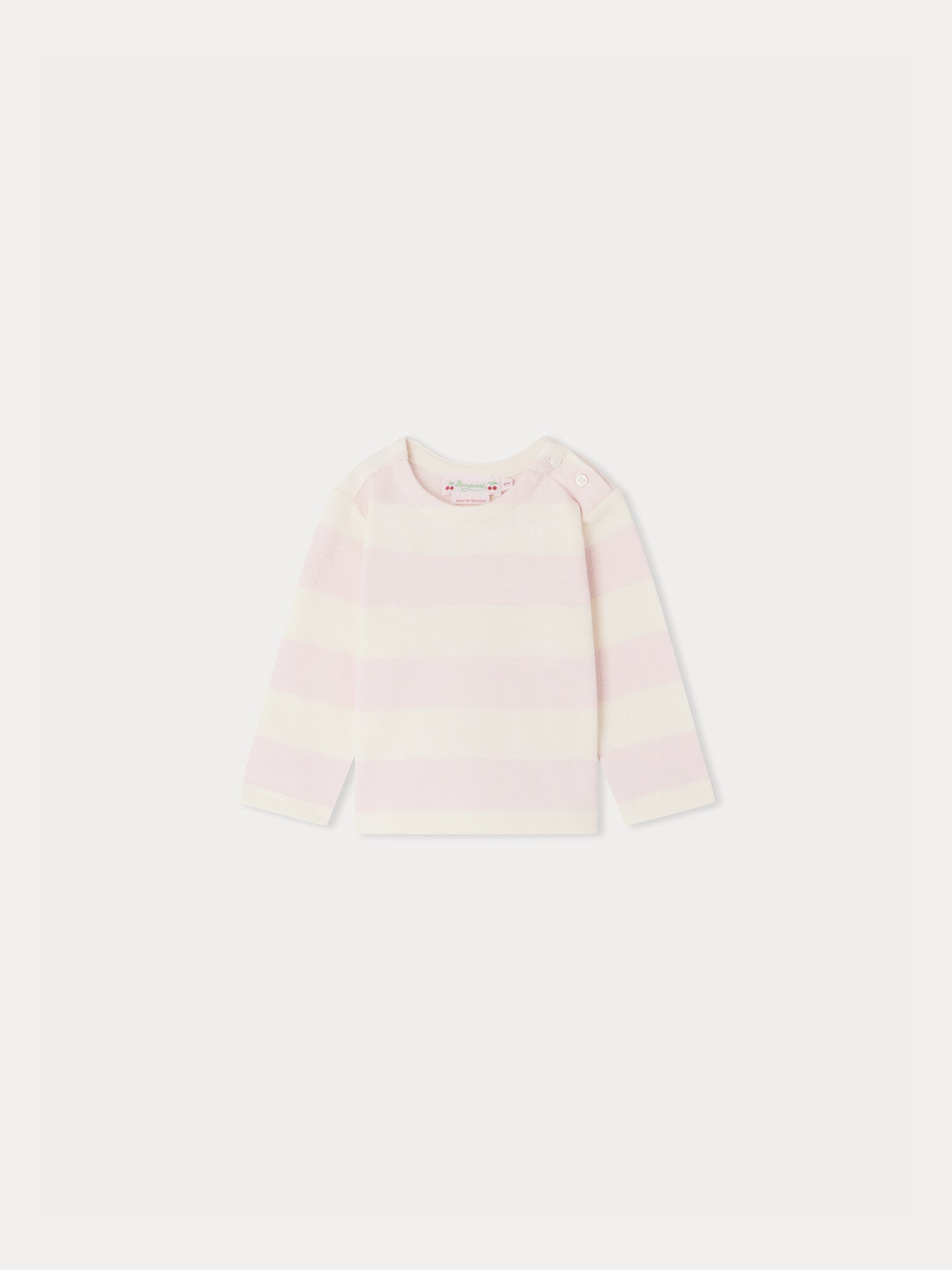 Baby Girls Pink Stripes Cotton T-Shirt