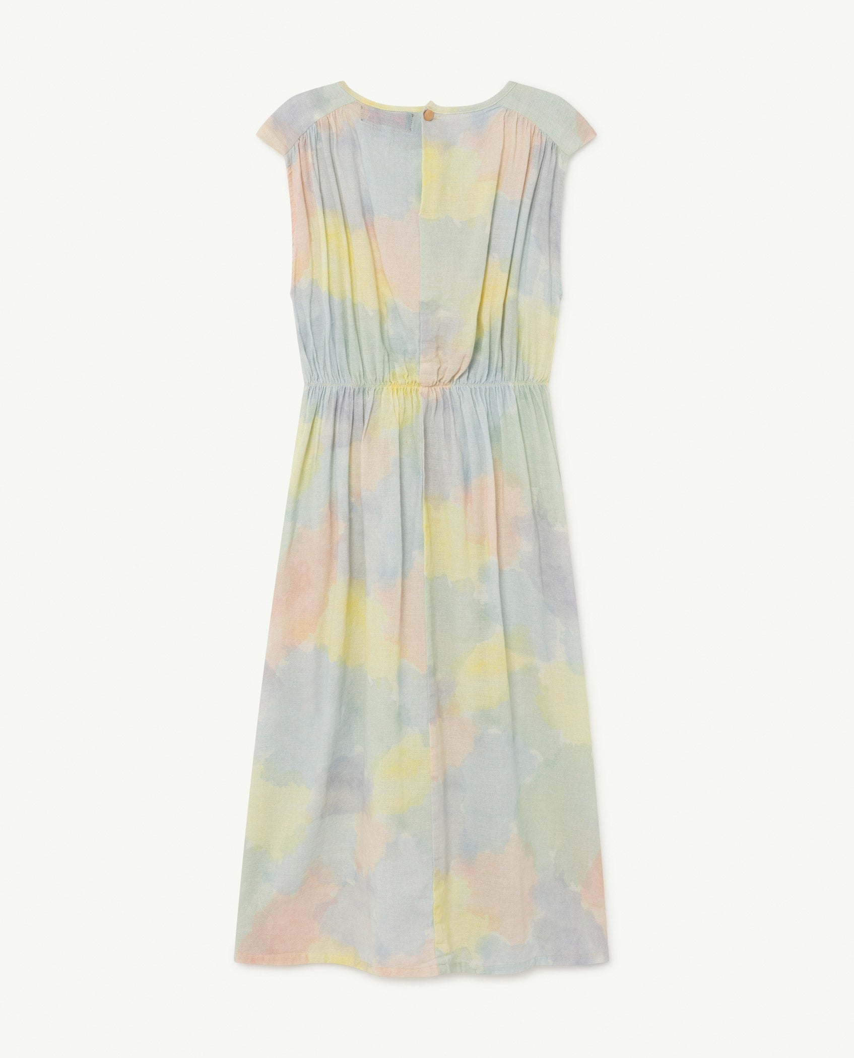 Girls Multicolor Watercolor Cotton Dress