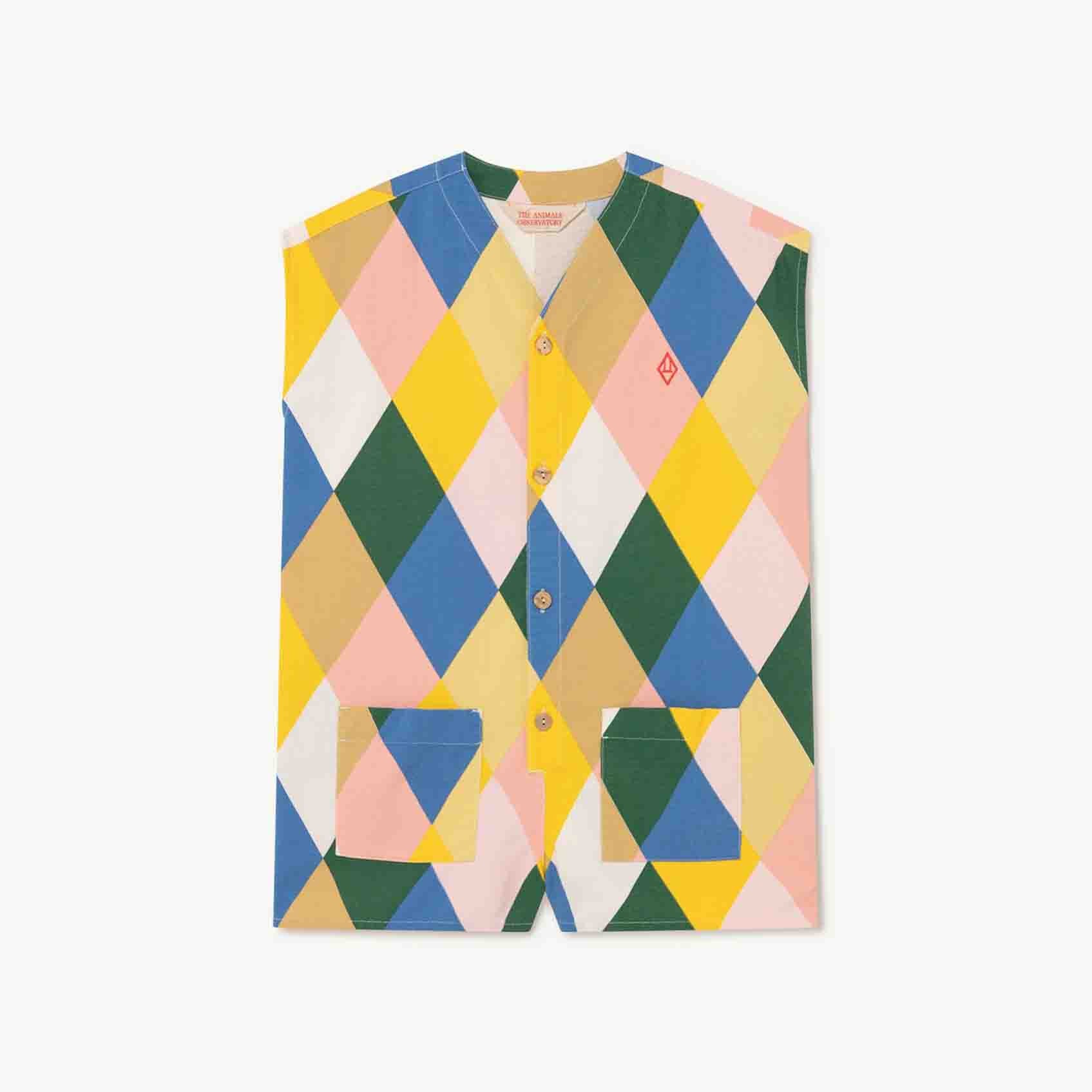 Girls Multicolor Check Romper