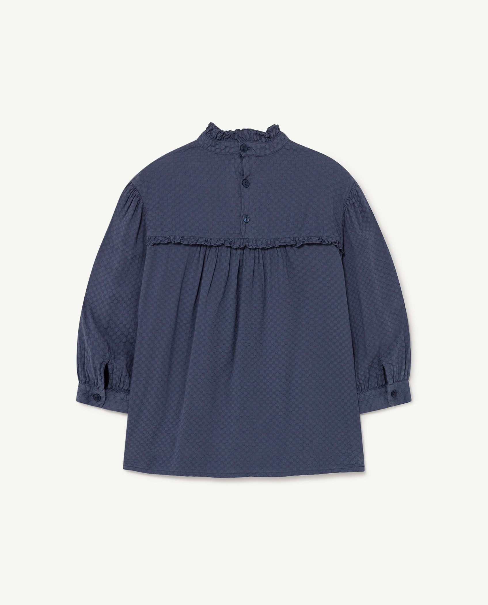 Girls Navy Cotton Shirt