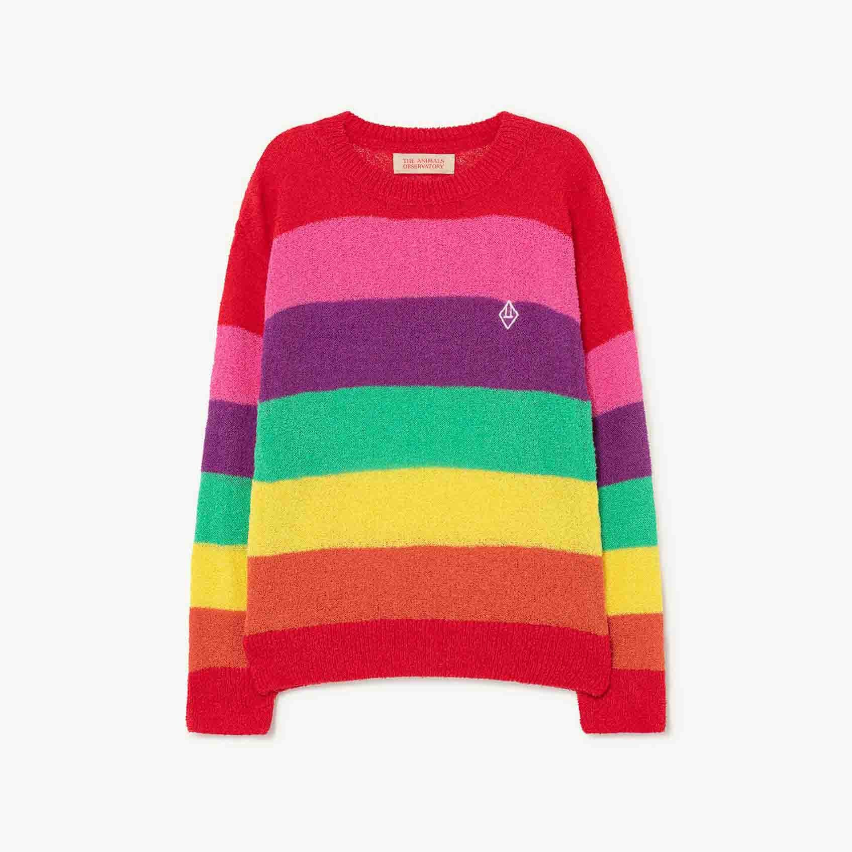 Girls Multicolor Striped Sweater