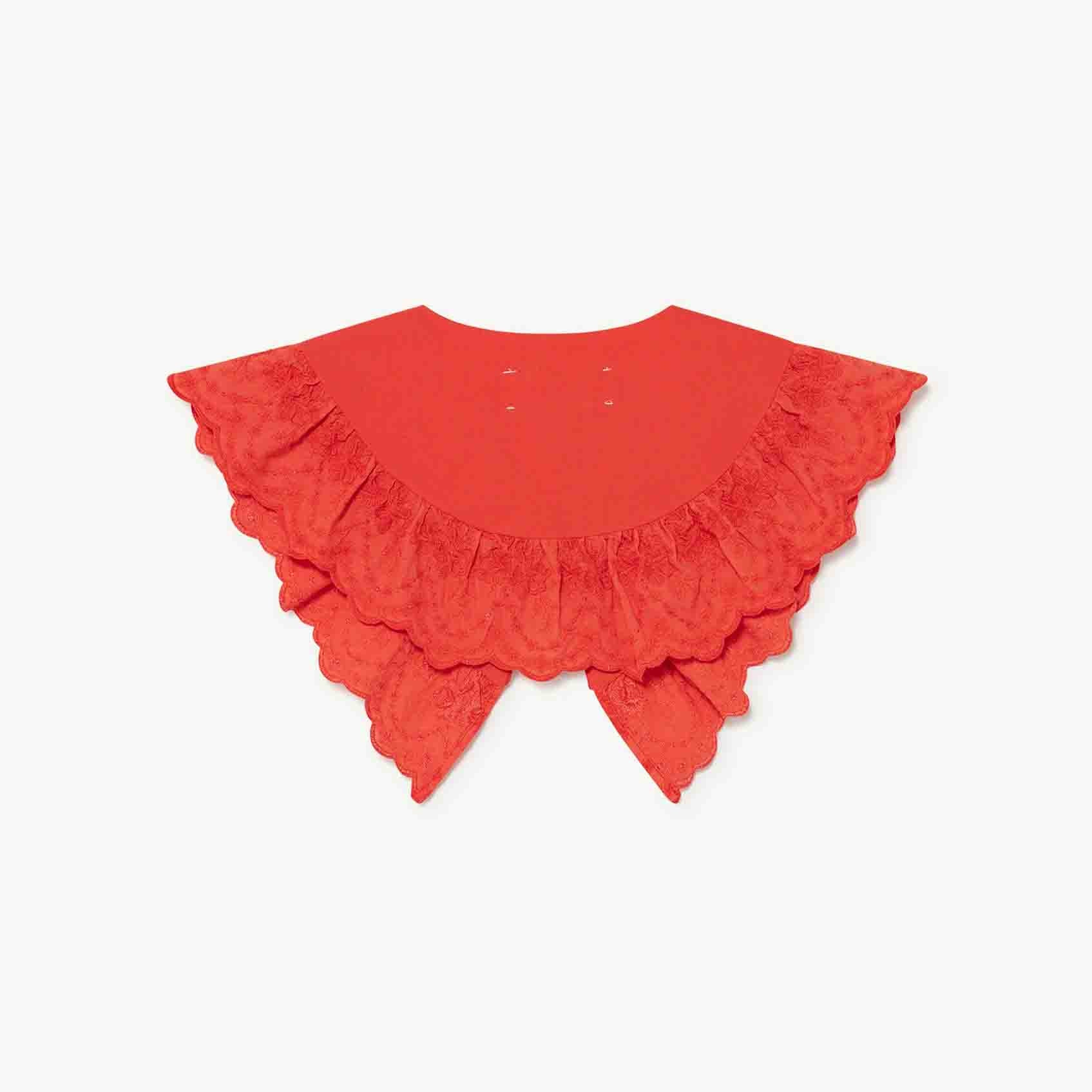 Girls Red Detachable Collar