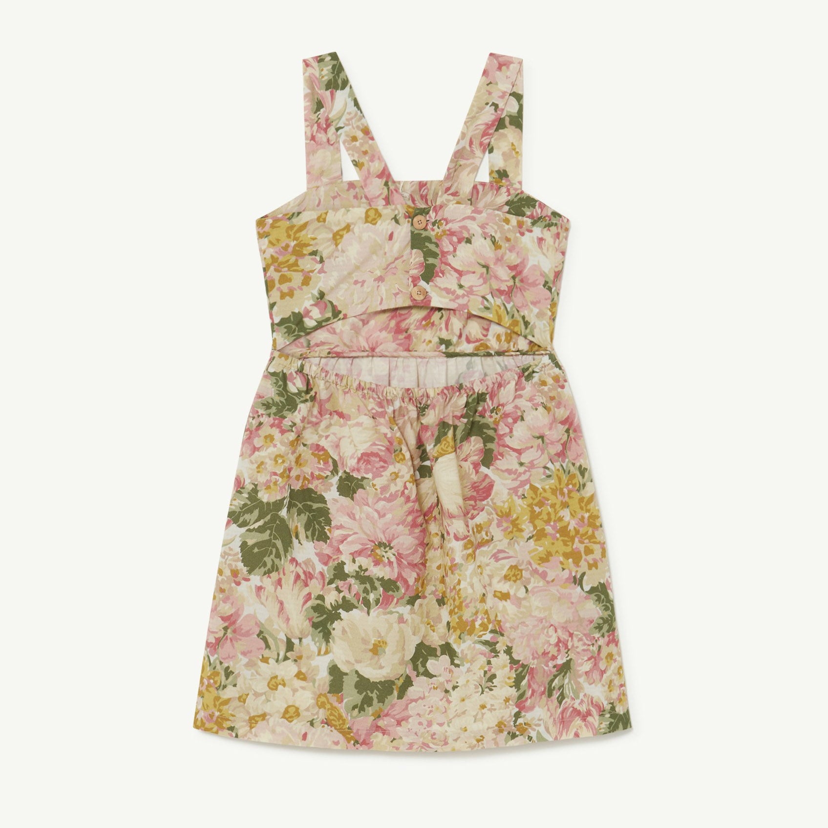 Girls Multicolor Flowers Cotton Dress