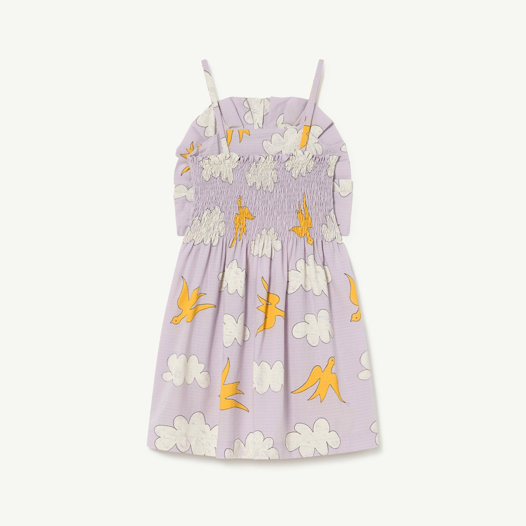 Girls Lilac Printed Cotton Dress