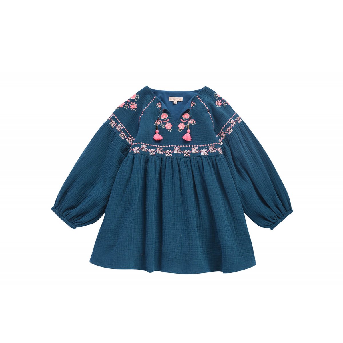 Girls Peacock Cotton Dress