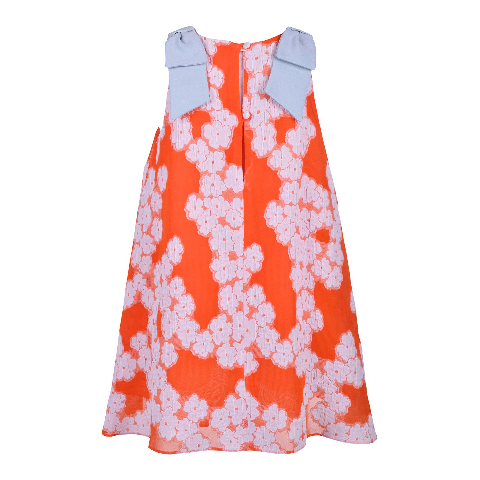 Girls Red&Cloud White Scattered Floral Printed Trapeze Dress - CÉMAROSE | Children's Fashion Store - 2