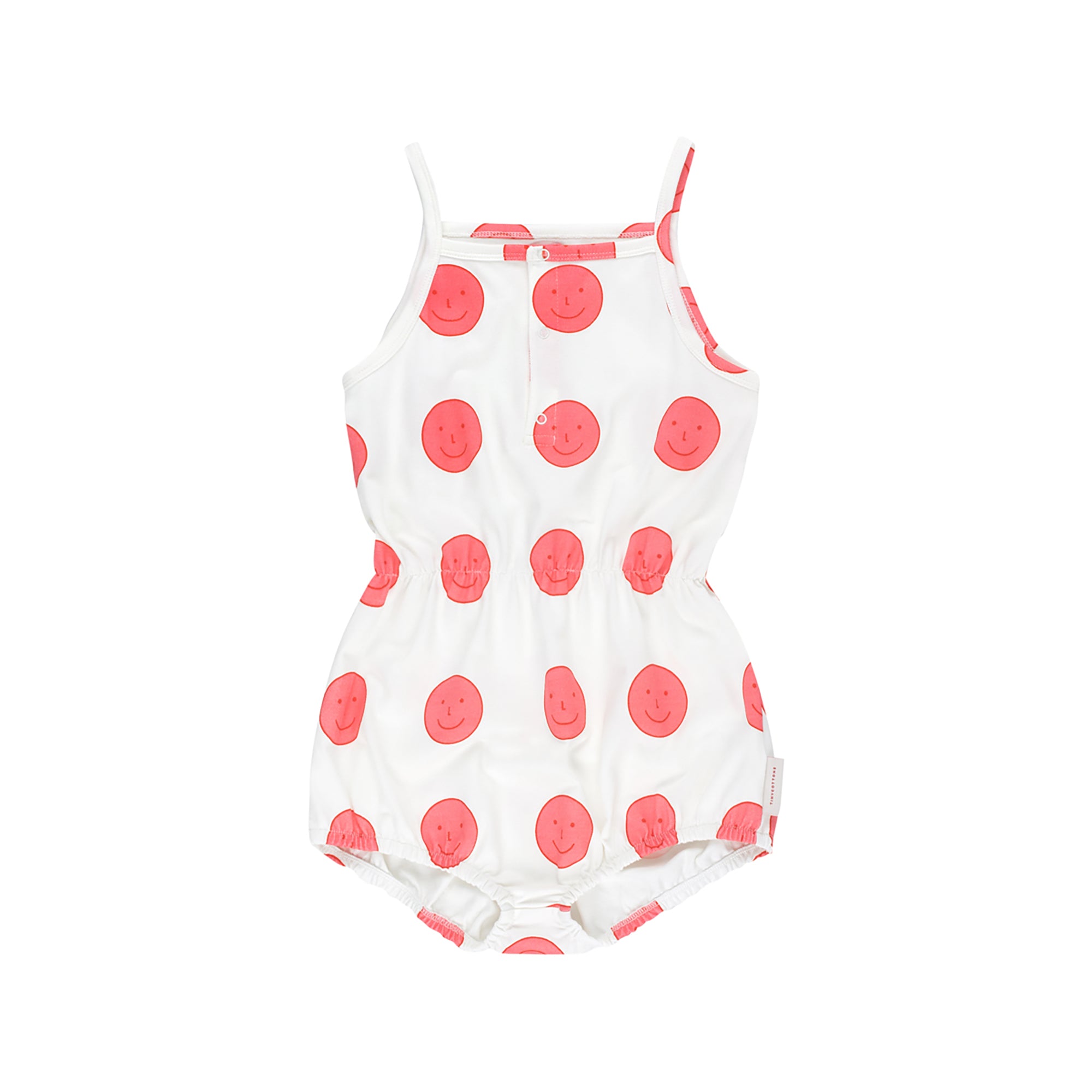 Girls White Pima Cotton Romper