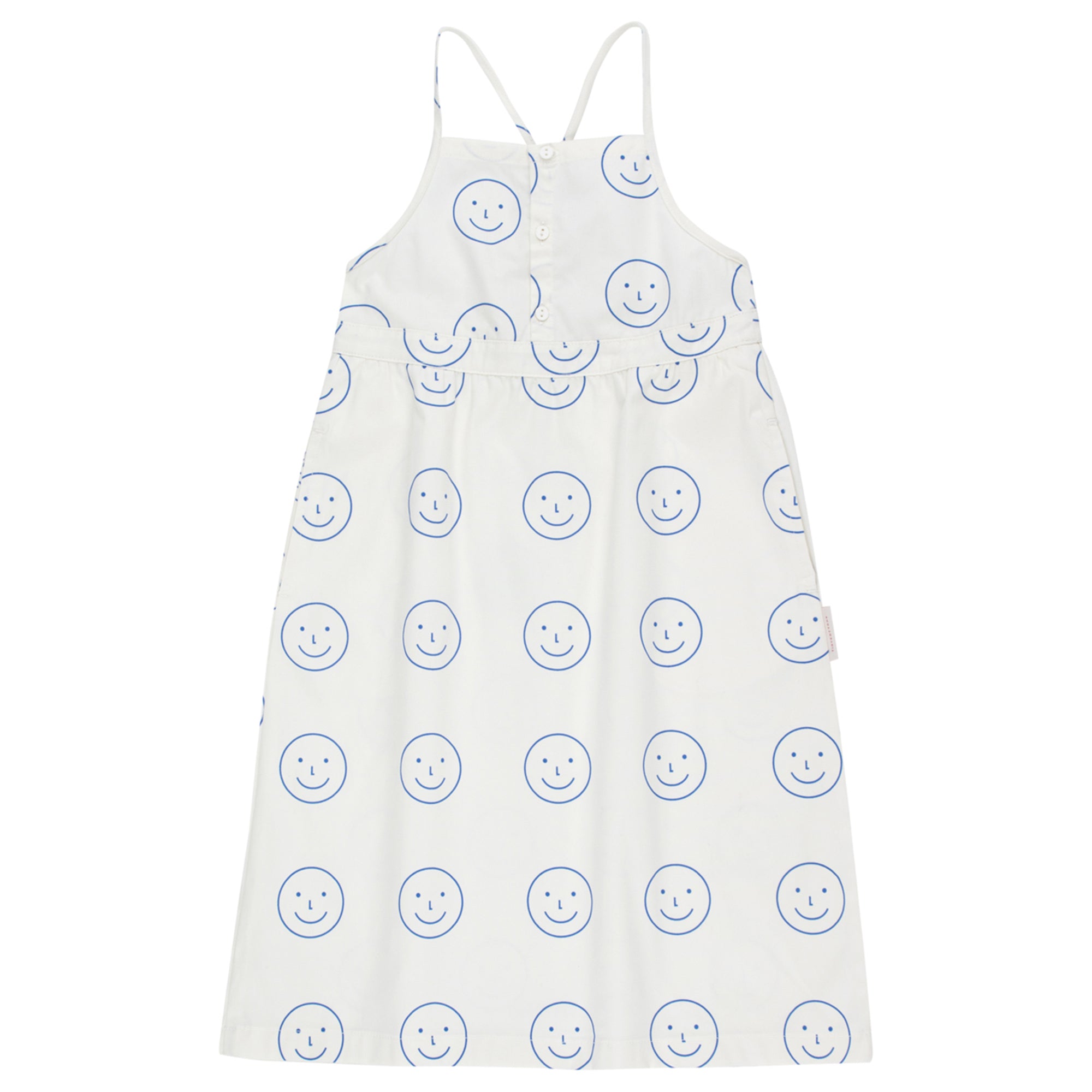 Girls Off White Cotton Dress