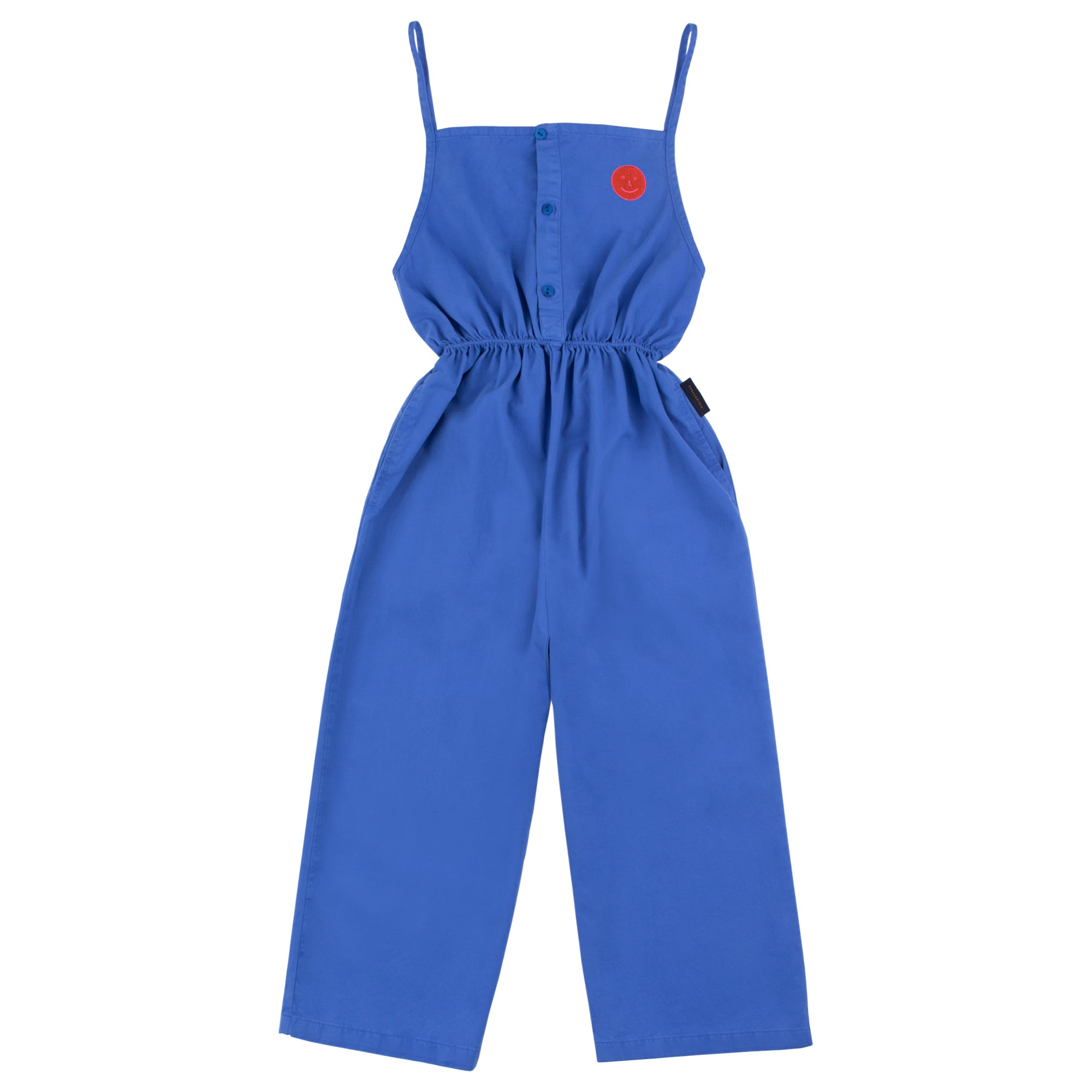 Girls Ultramarine Cotton Jumpsuit